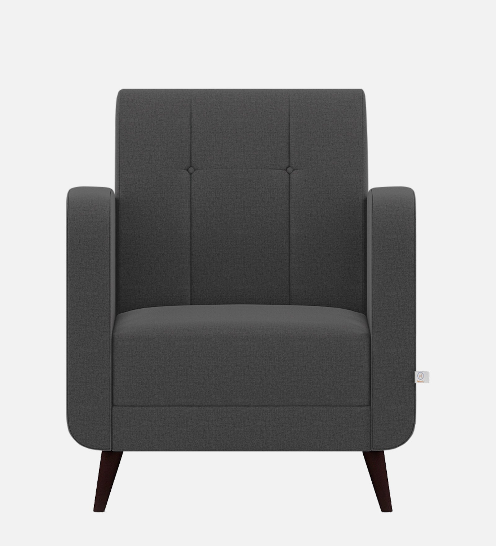 Wiki Velvet 1 Seater Sofa In Davy Grey Colour - Febonic Living