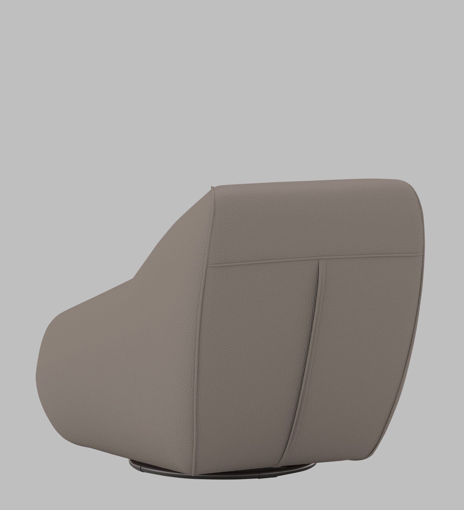Willow Leatherette Swivel Chair In Steel Grey Colour - Febonic Living