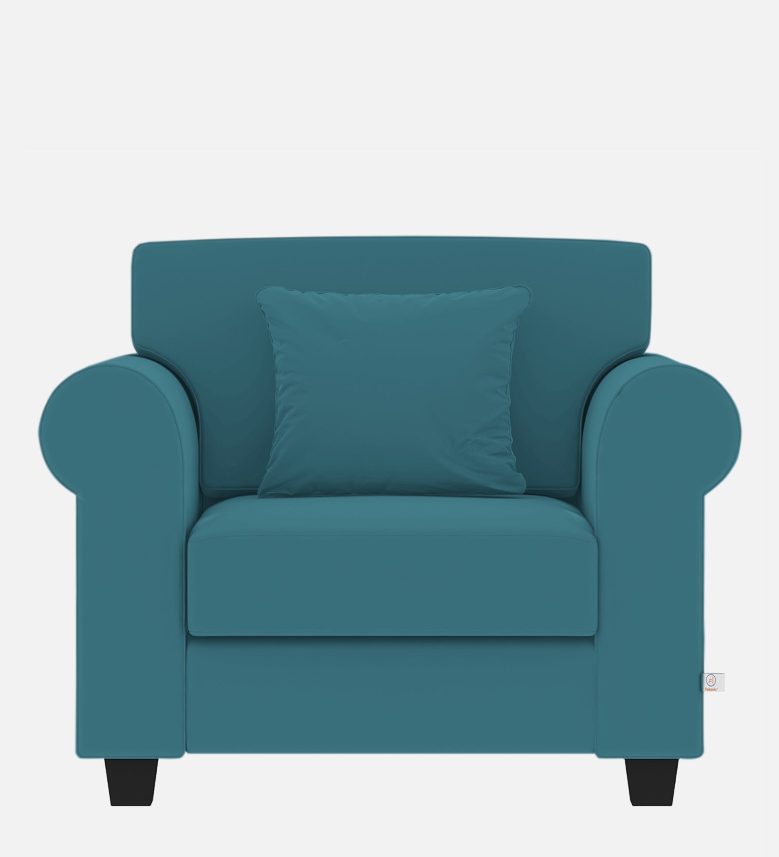 Numonk Velvet 1 Seater Sofa In Aqua Blue Colour - Febonic Living