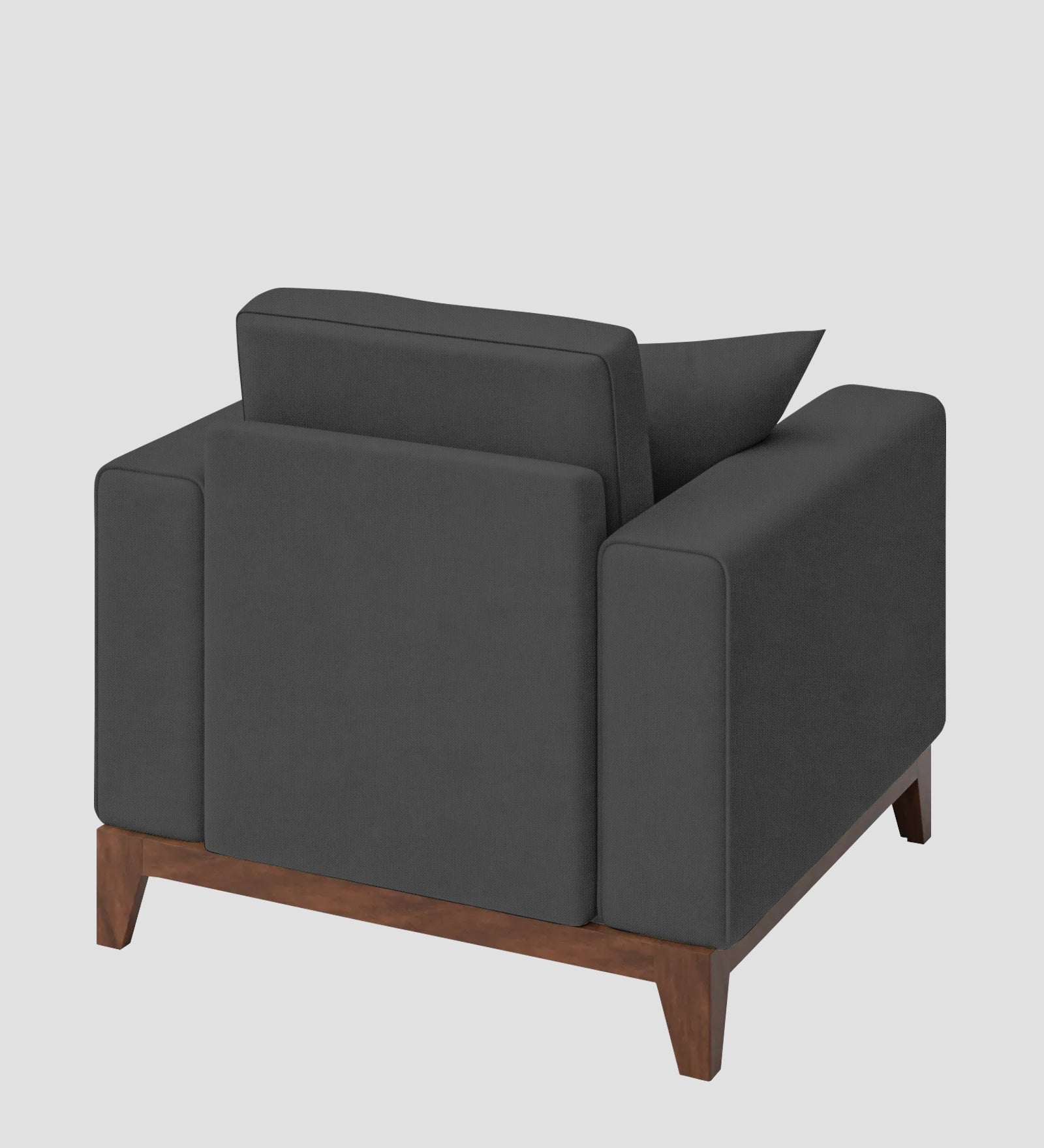 Luca Fabric 1 Seater Sofa In Stone Grey Colour - Febonic Living