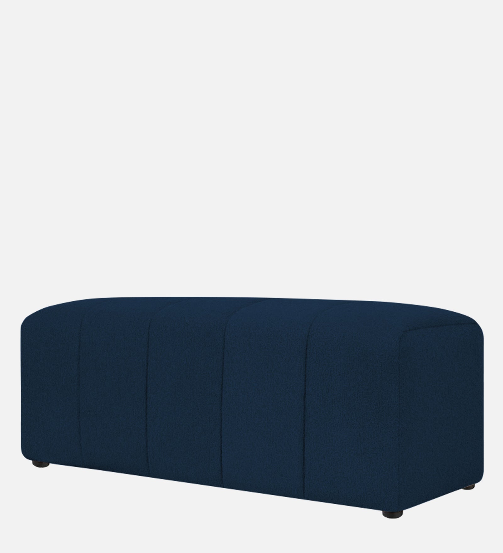 Rexi Boucle Fabric Bench In Danim Blue Colour - Febonic Living