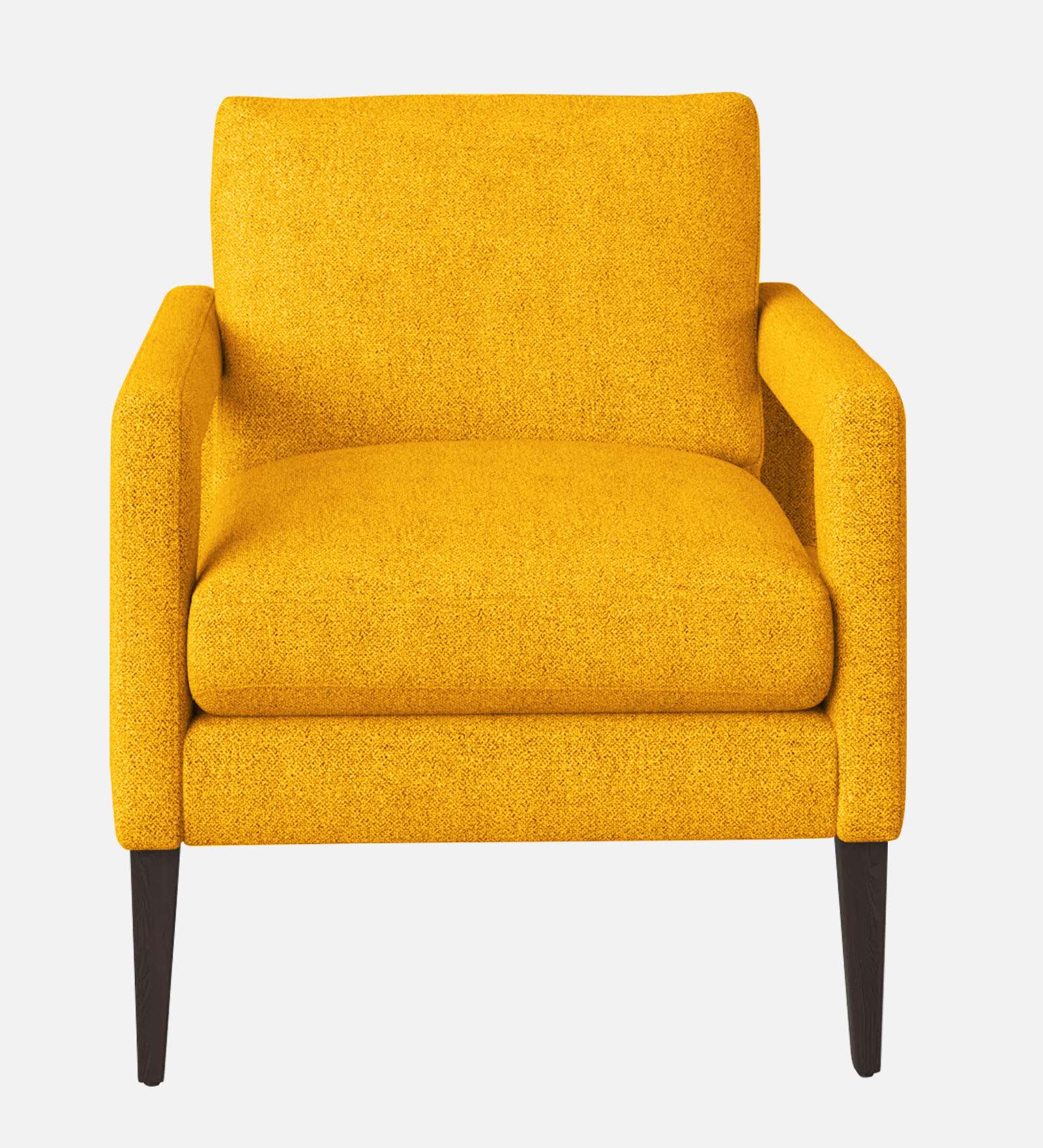 Olsen Fabric Arm Chair In Bold Yellow Colour - Febonic Living