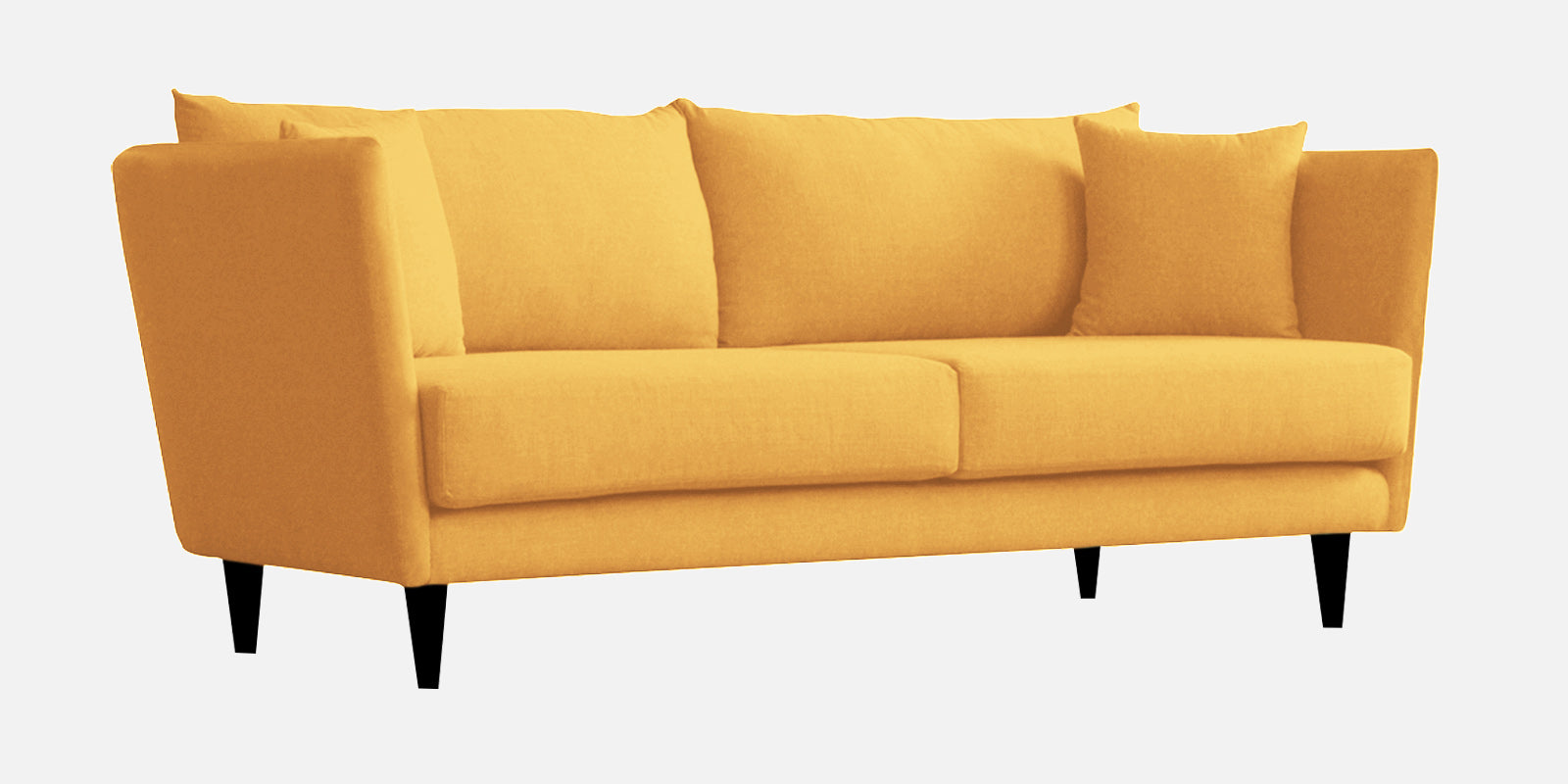 Norway Velvet 3 Seater Sofa In Turmeric Yellow Colour - Febonic Living