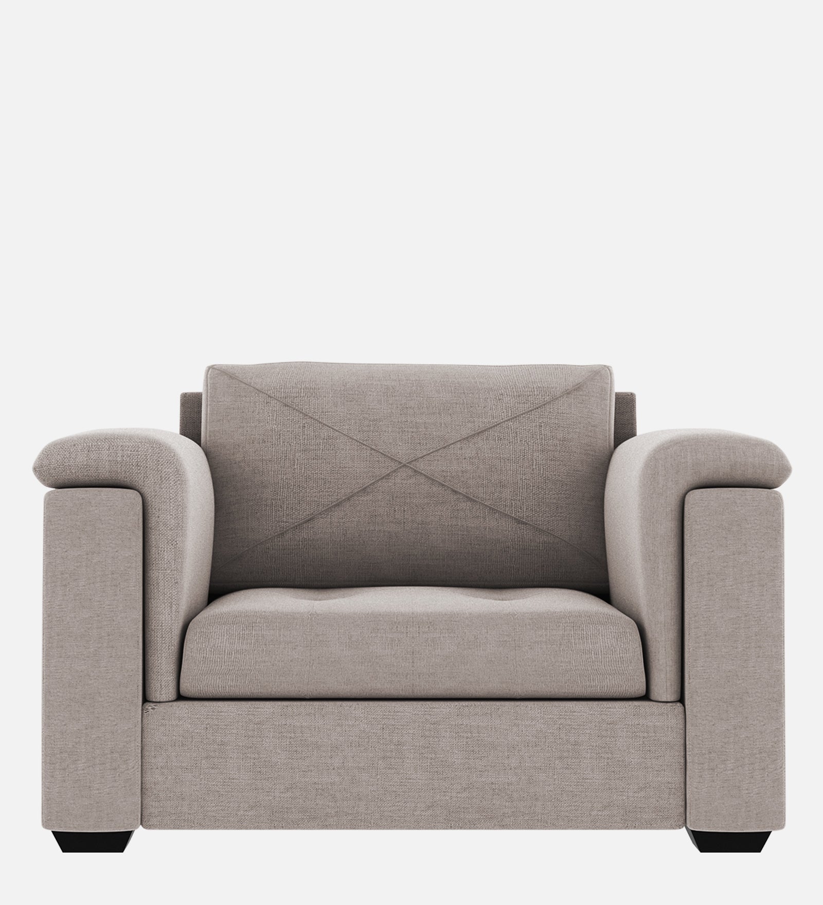 Andres Fabric 1 Seater Sofa In Storm Grey Colour - Febonic Living