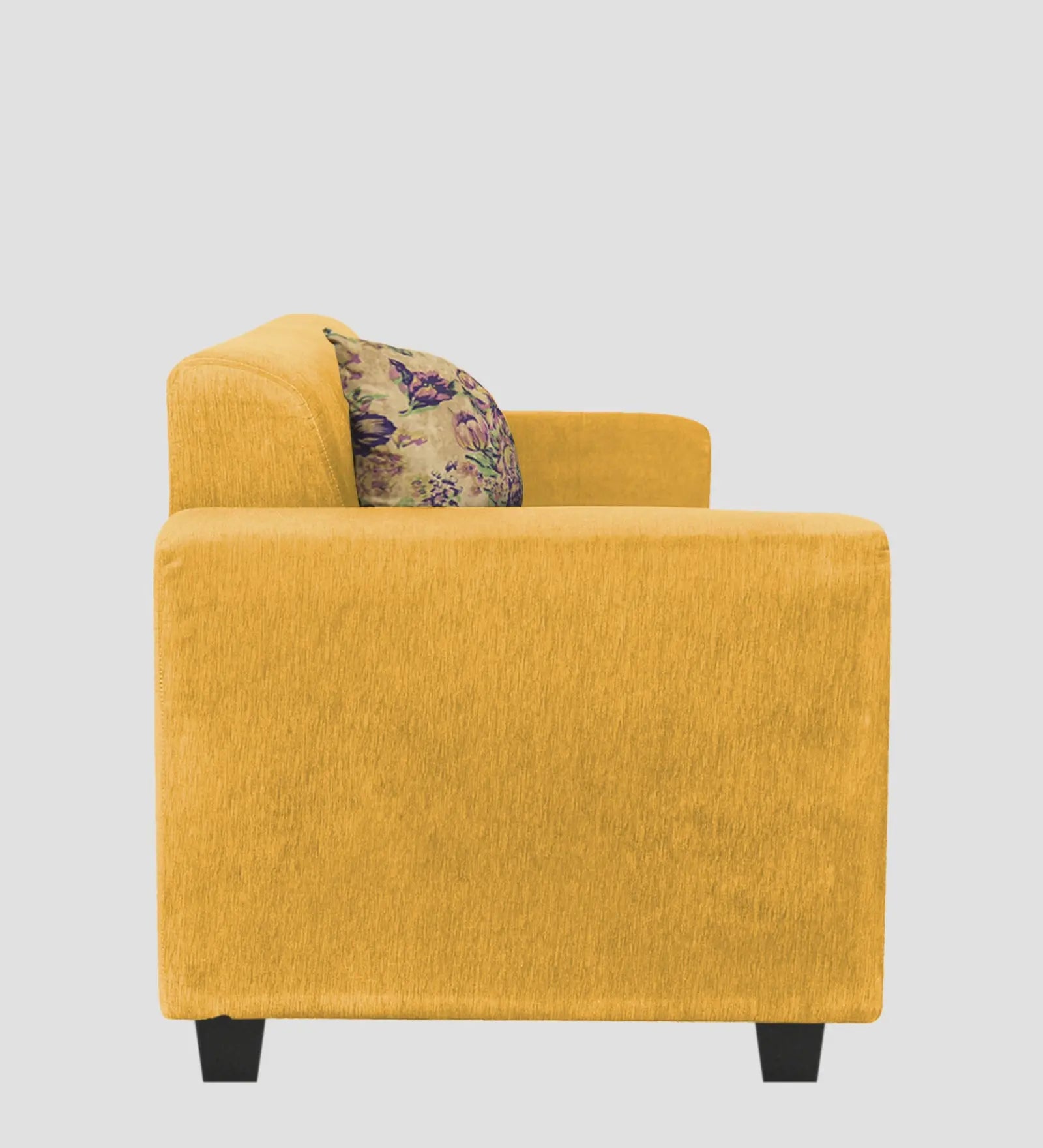 Lipu Fabric 1 Seater Sofa In Bold Yellow Colour Febonic Living