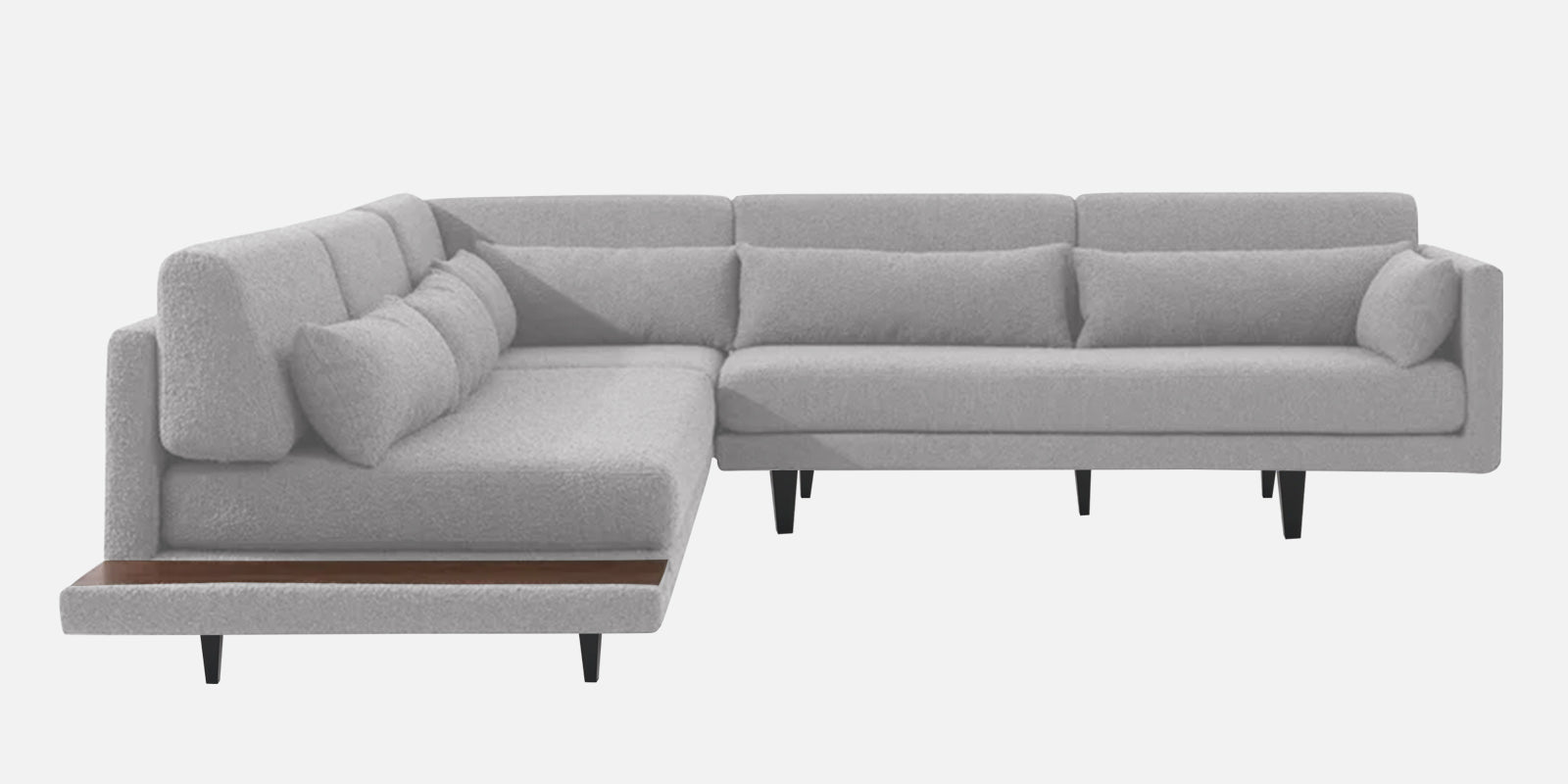 Malta Fabric 6 Seater RHS Corner Sofa In Lit Grey Colour - Febonic Living