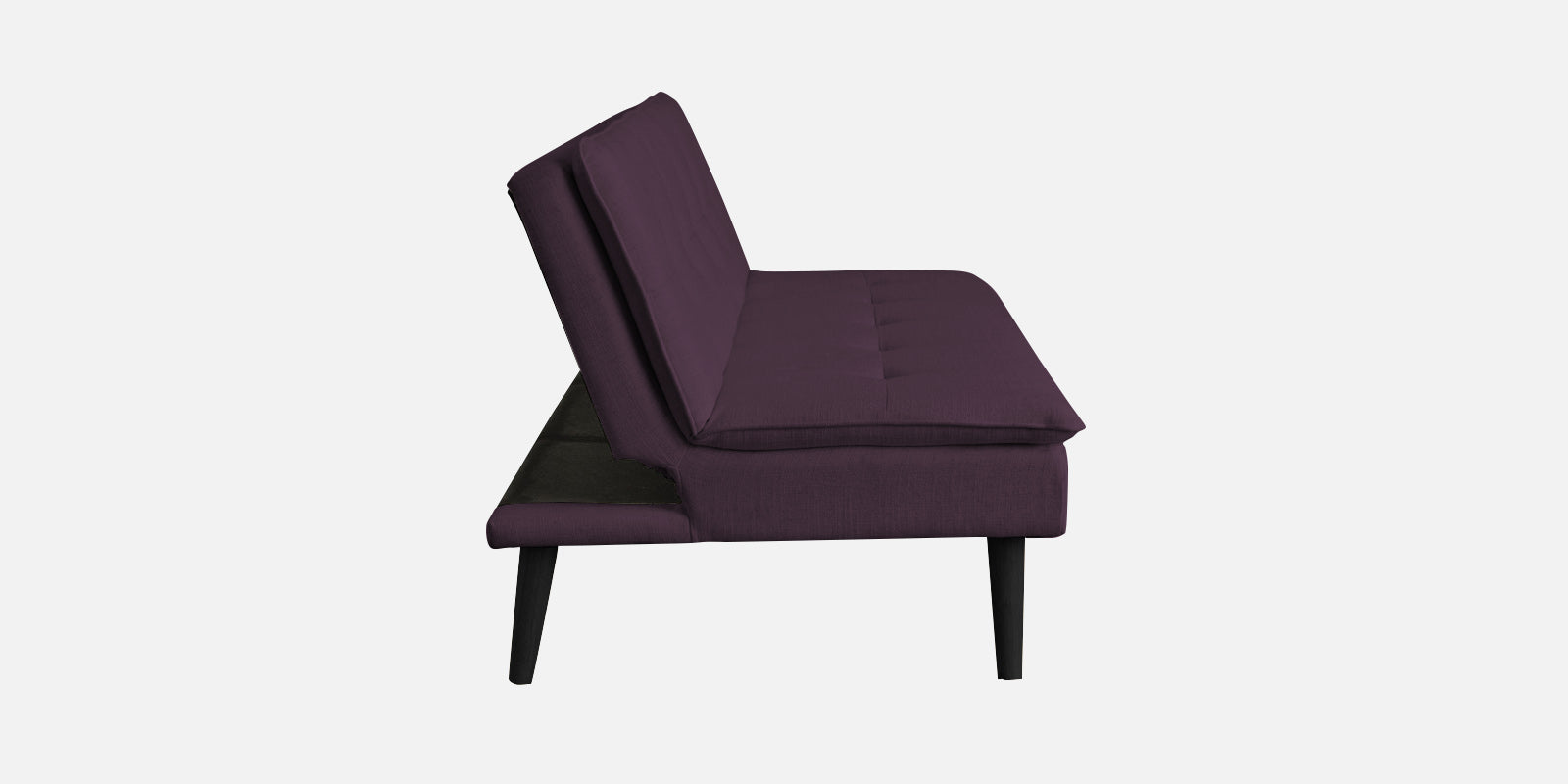 Toner Fabric 3 Seater Convertible Sofa Cum Bed In Greek Purple Colour - Febonic Living