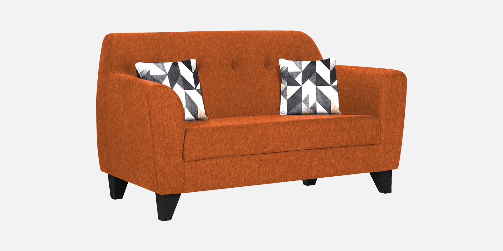 Melaan Fabric 2 Seater Sofa In Vivid Orange Colour - Febonic Living