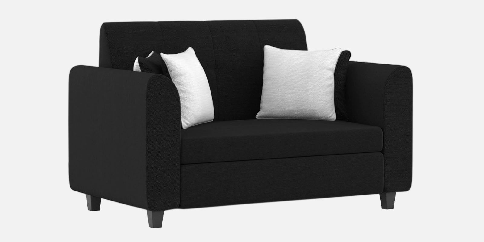 Denmark Fabric 2 Seater Sofa In Zed Black Colour - Febonic Living