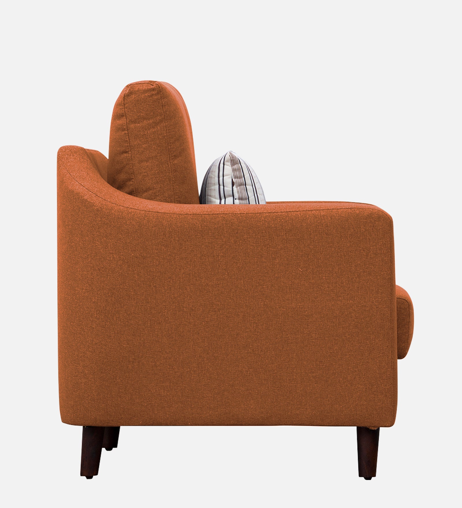 Kevin Fabric 1 Seater Sofa In Vivid Orange Colour - Febonic Living