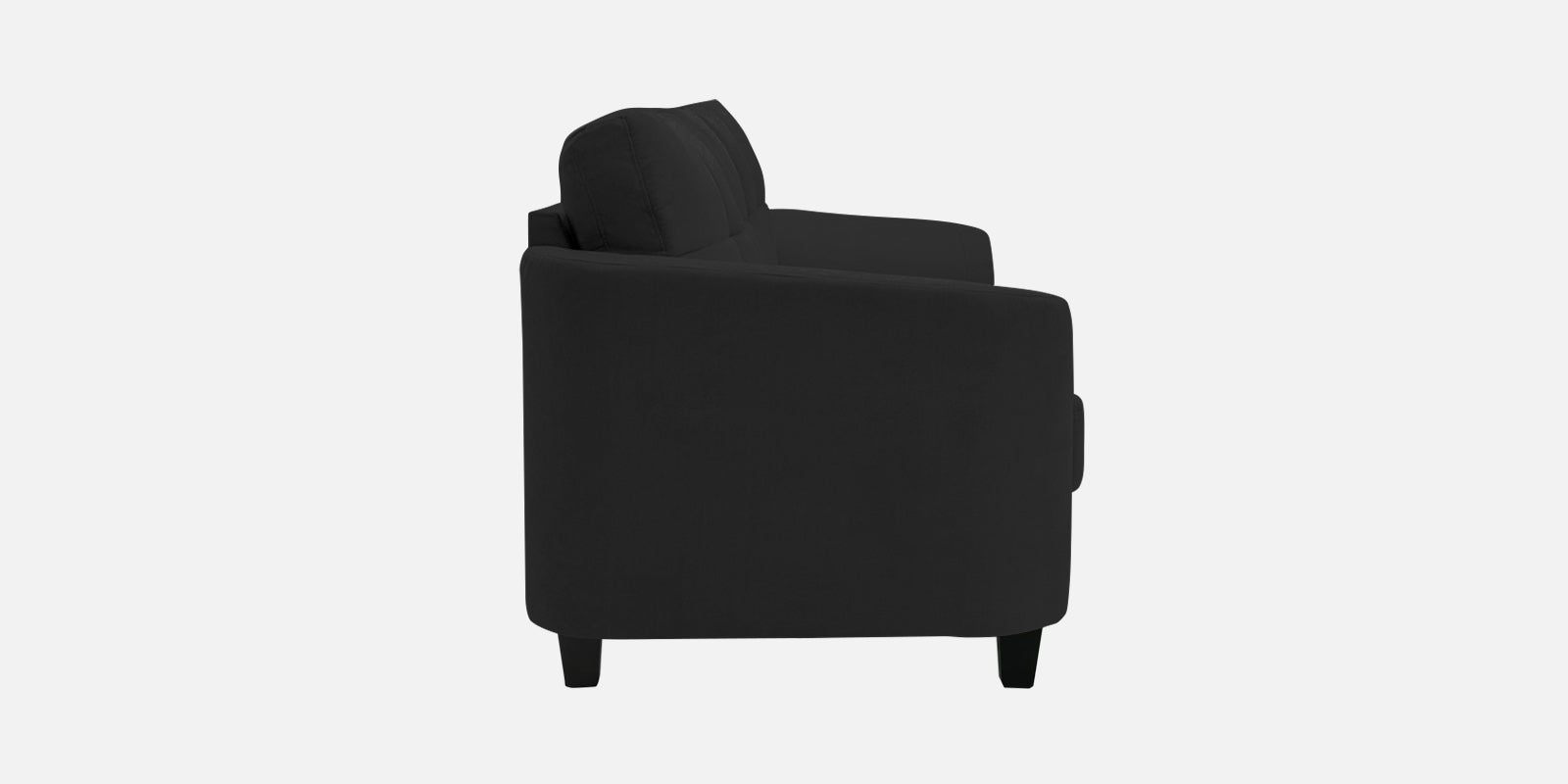 Mulan Fabric 3 Seater Sofa In Bitter Black Colour - Febonic Living