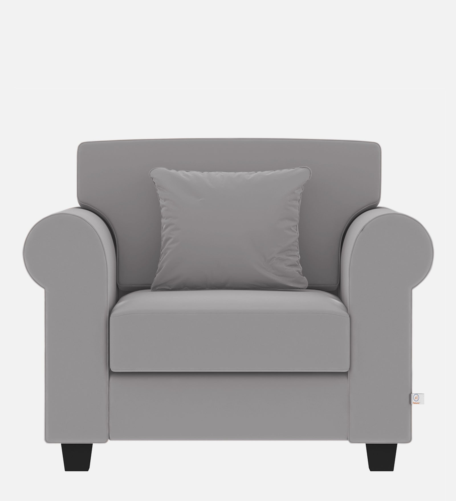 Numonk Velvet 1 Seater Sofa In Concrete grey Colour - Febonic Living