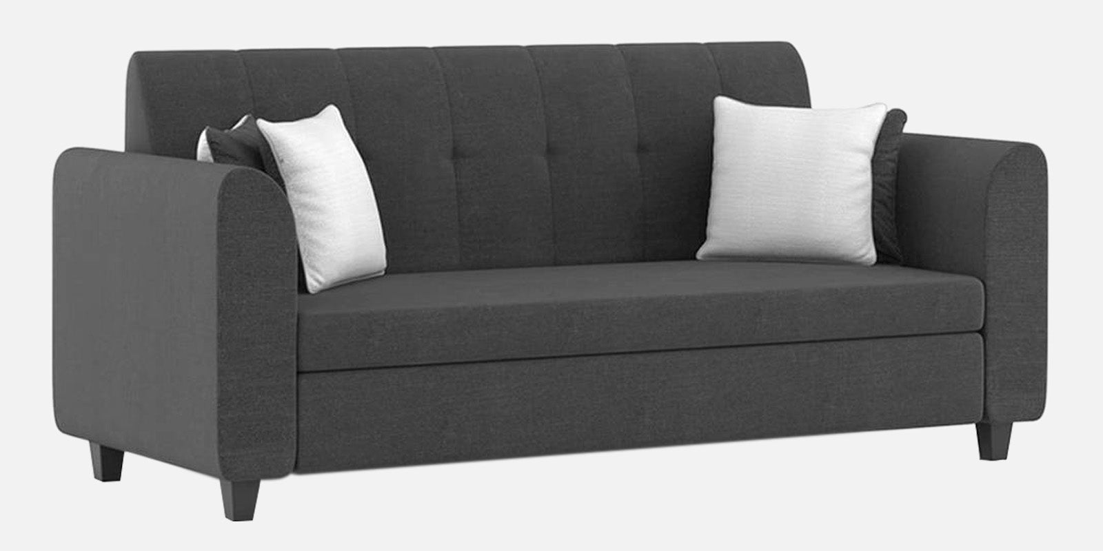 Denmark Fabric 3 Seater Sofa In Charcoal Grey Colour - Febonic Living