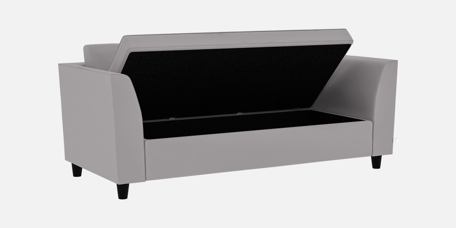 Bristo Velvet 3 Seater Sofa In Concrete Grey Colour With Storage - Febonic Living