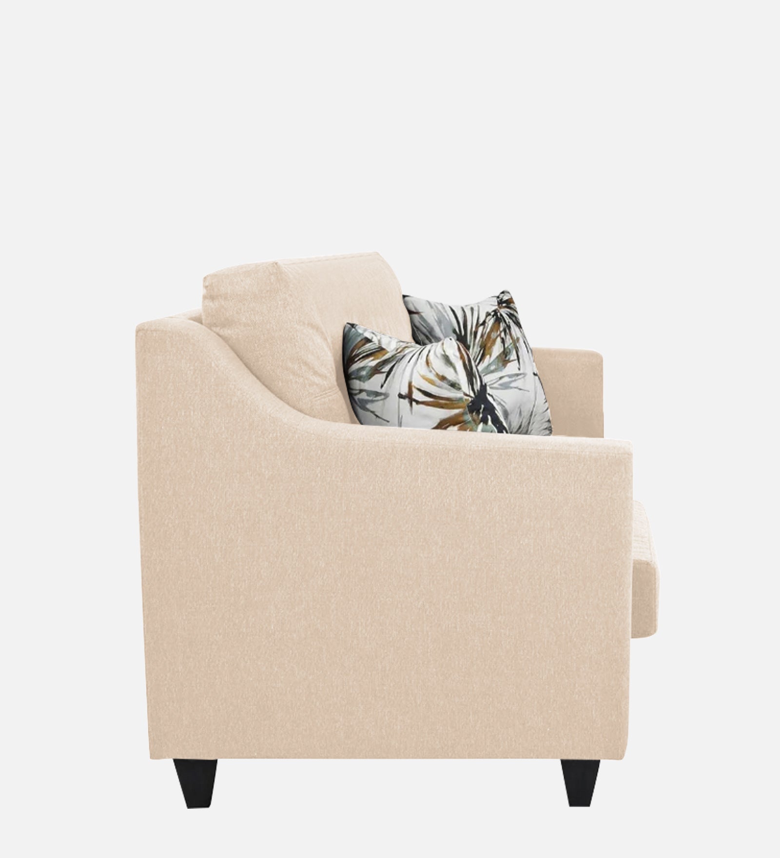 Welly Fabric 1 Seater Sofa In Woom Beige Colour - Febonic Living