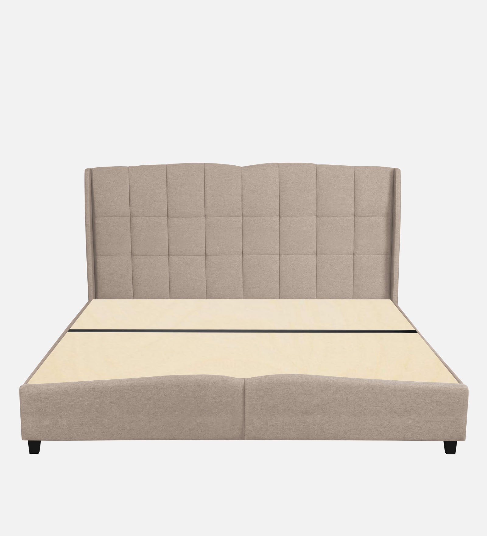 Jovi Velvet Upholstered King Size Bed In Camel Beige Colour - Febonic Living