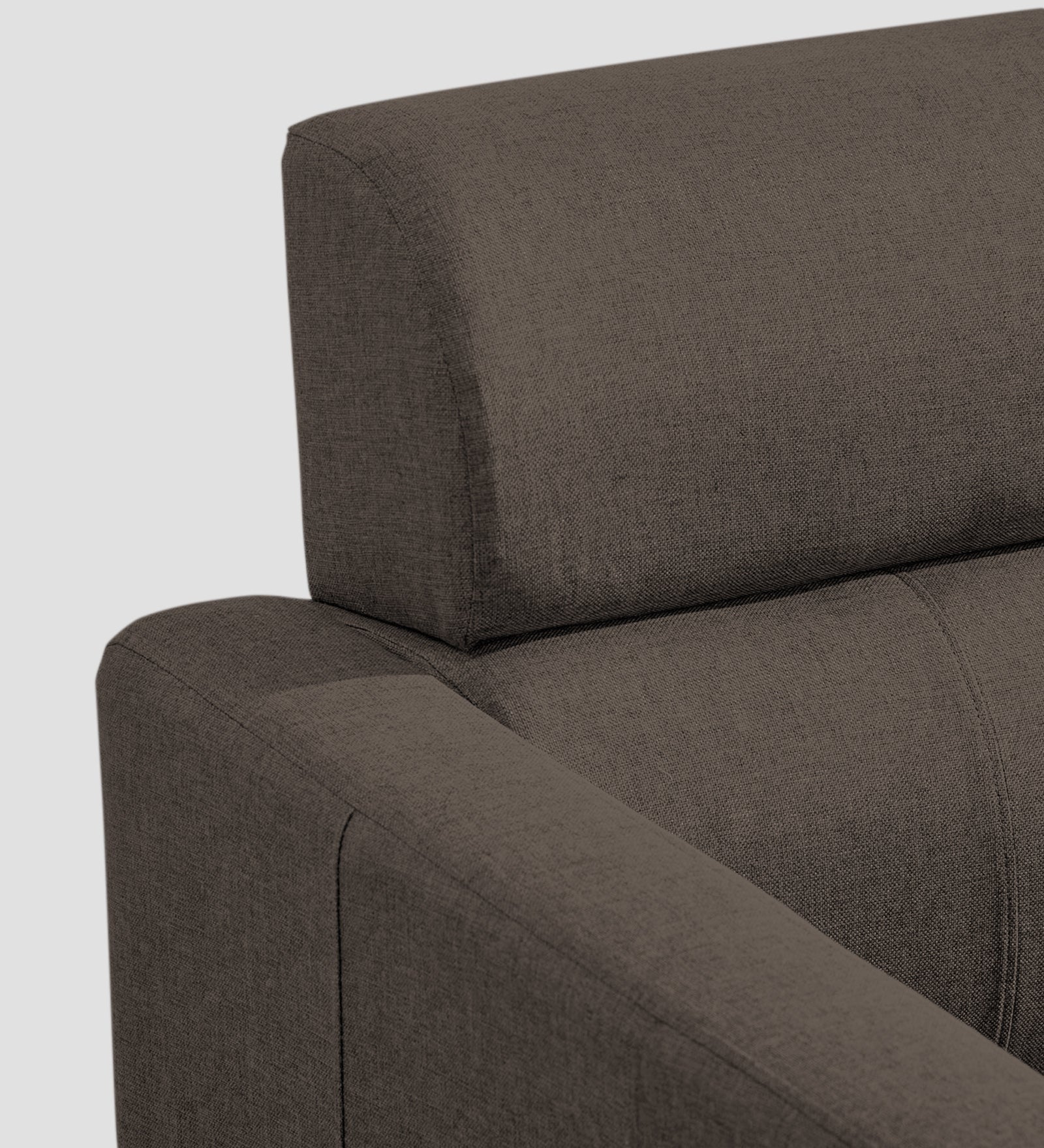 Devo Fabric 1 Seater Sofa In Caspa Brown Colour - Febonic Living