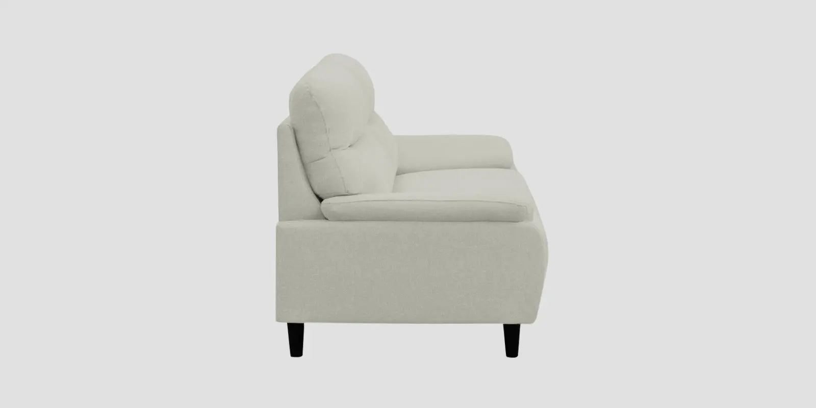 Zibby Fabric 3 Seater Sofa In Pearl White Colour Febonic Living