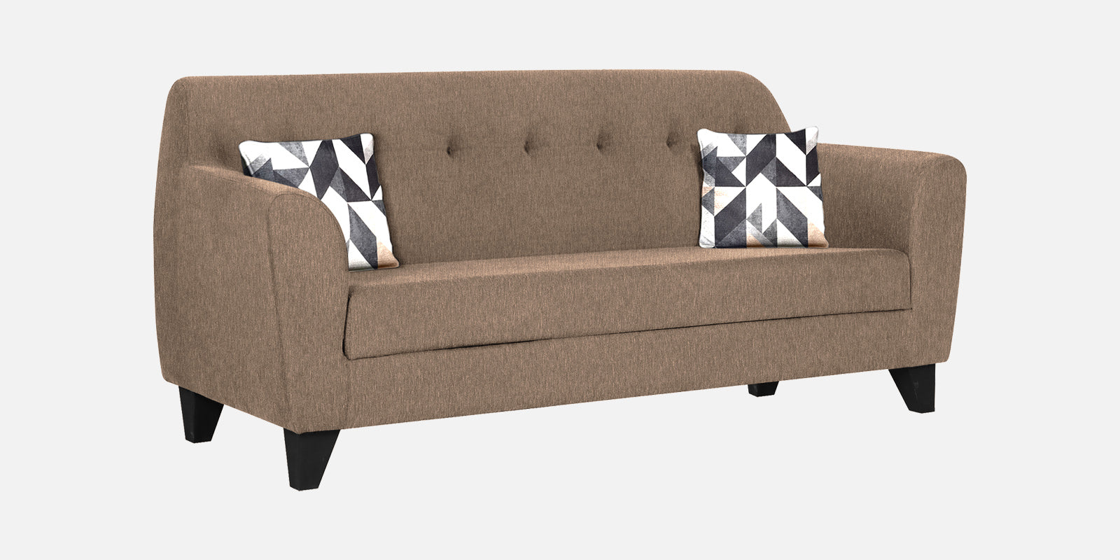 Melaan Fabric 3 Seater Sofa In Cookie Beige Colour - Febonic Living