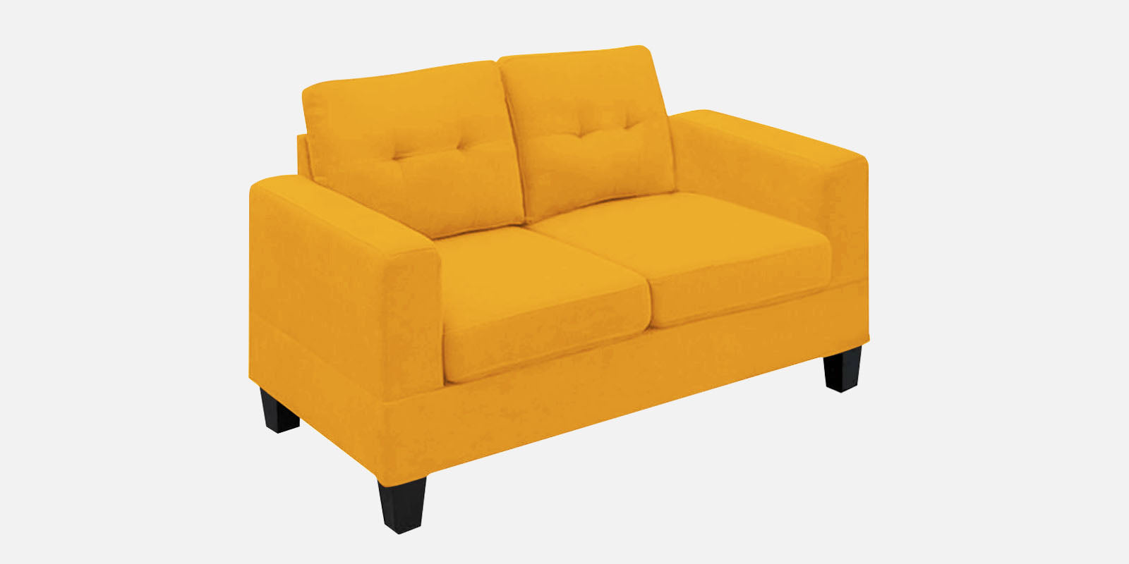 Thomas Fabric 2 Seater Sofa In Bold Yellow Colour - Febonic Living
