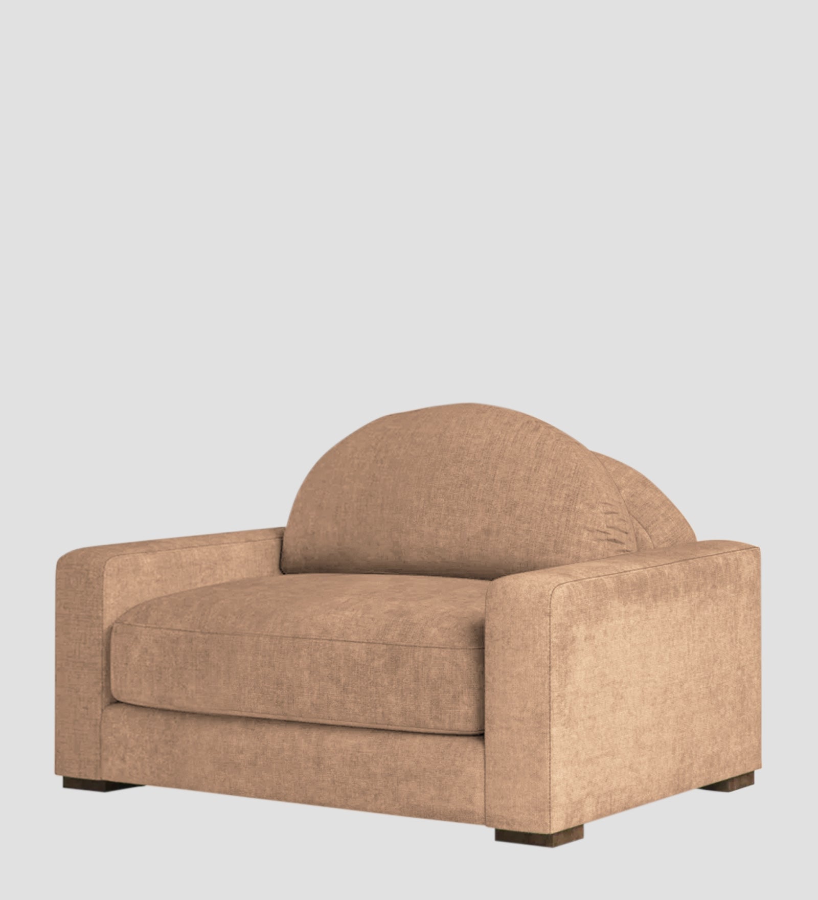 Dara Fabric 1 Seater Sofa In Cosmic Beige Colour - Febonic Living
