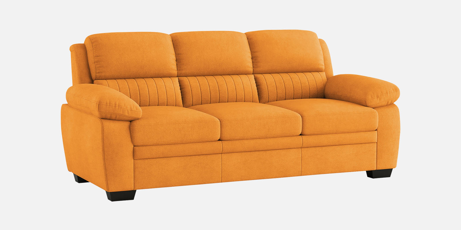 Miranda Velvet 3 Seater Sofa In Tangerine orange Colour - Febonic Living