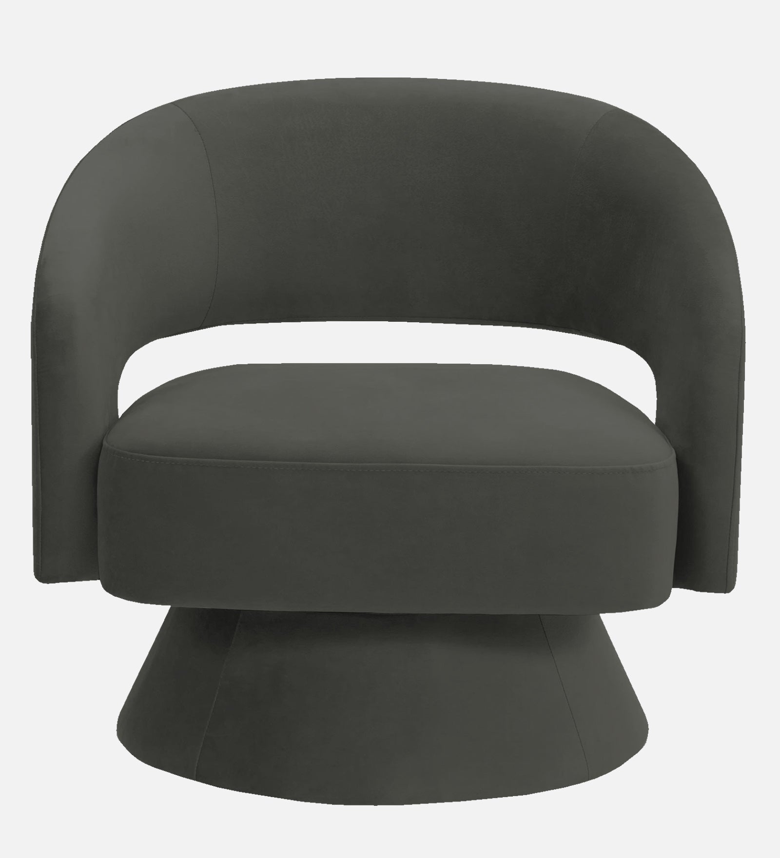 Pendra Velvet Swivel Chair In Hory Grey Colour - Febonic Living