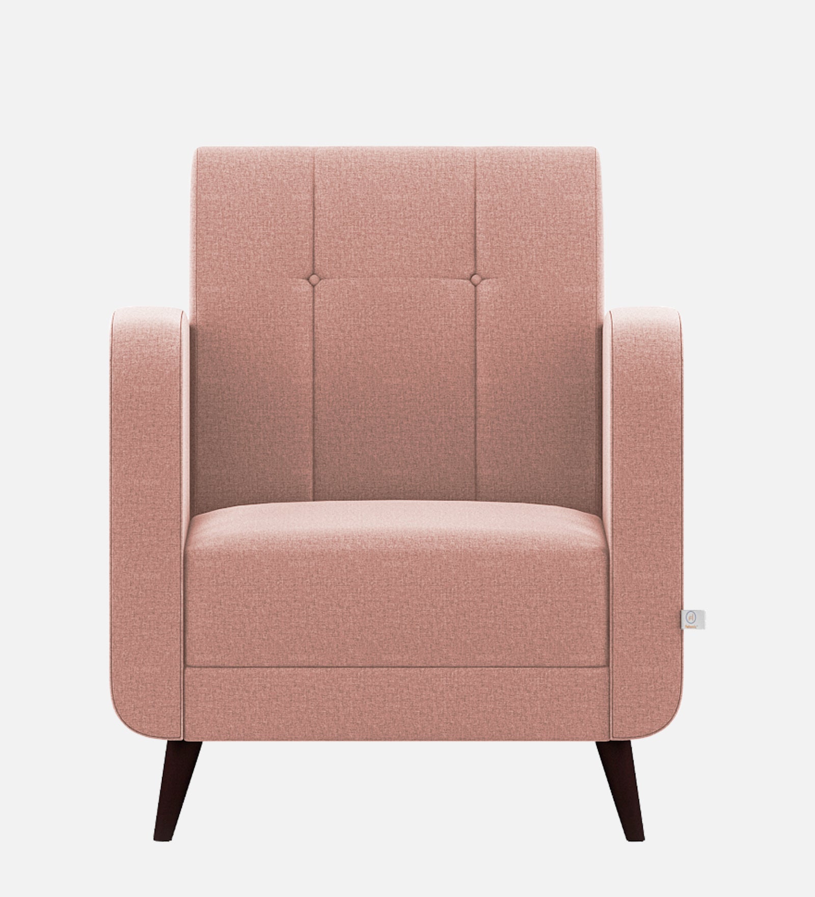 Wiki Velvet 1 Seater Sofa In Blush Pink Colour - Febonic Living