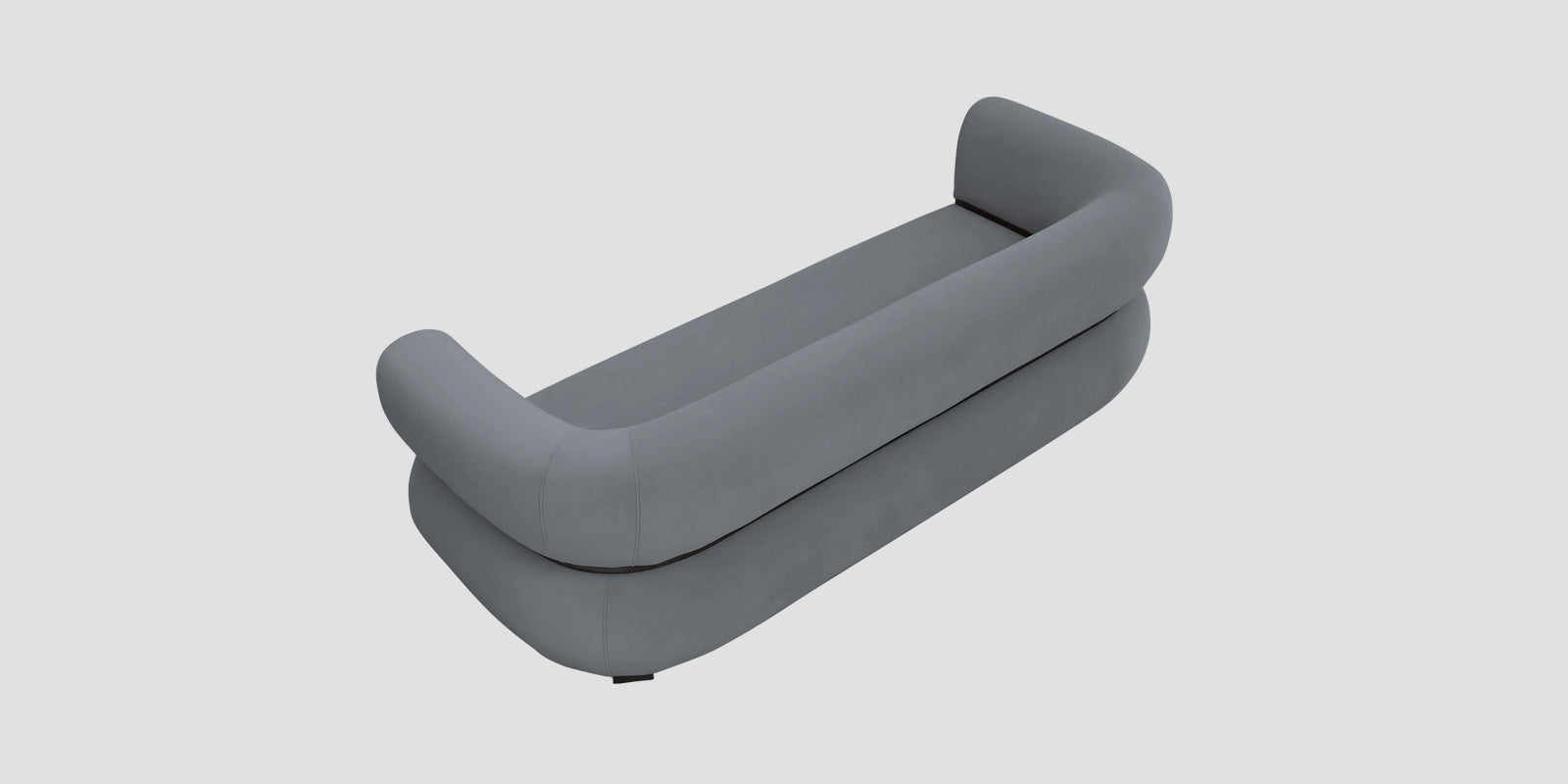Kula Velvet 3 Seater Sofa In Pubble Grey Colour - Febonic Living