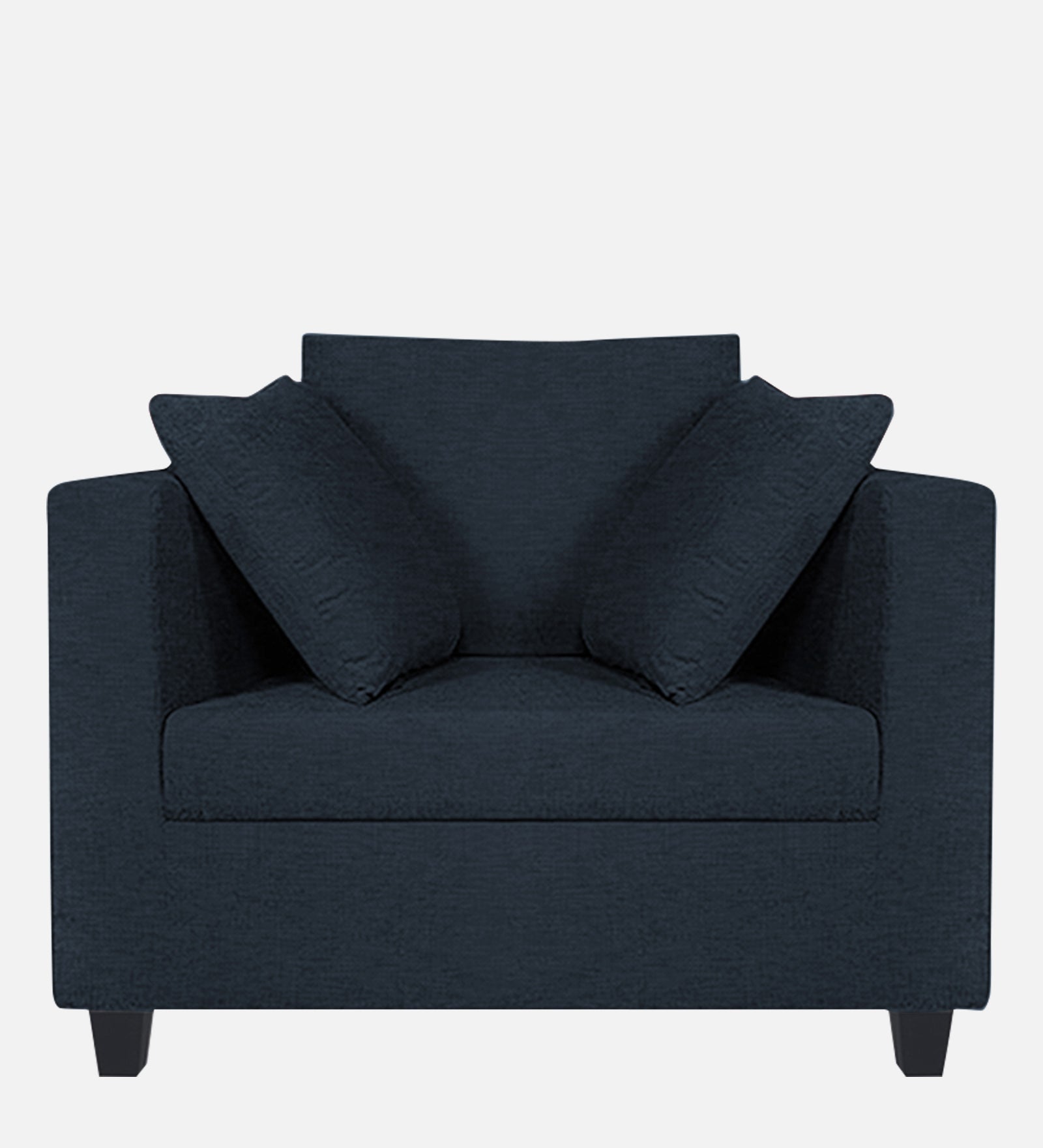 Nuska Fabric 1 Seater Sofa In Denim Blue Colour - Febonic Living