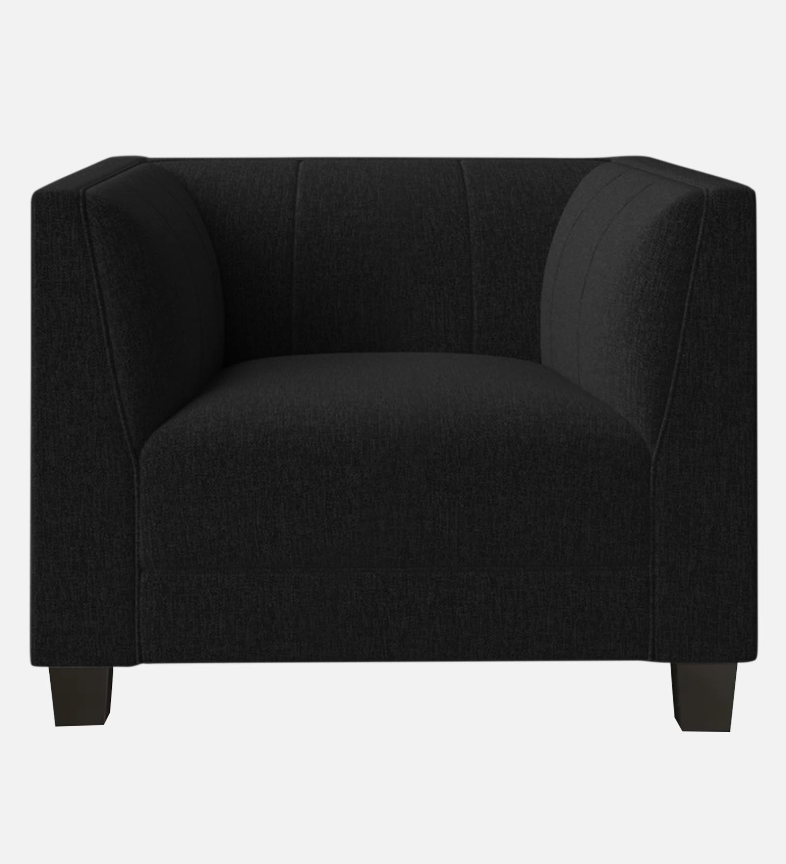 Chastin Fabric 1 Seater Sofa In Zed Black Colour - Febonic Living