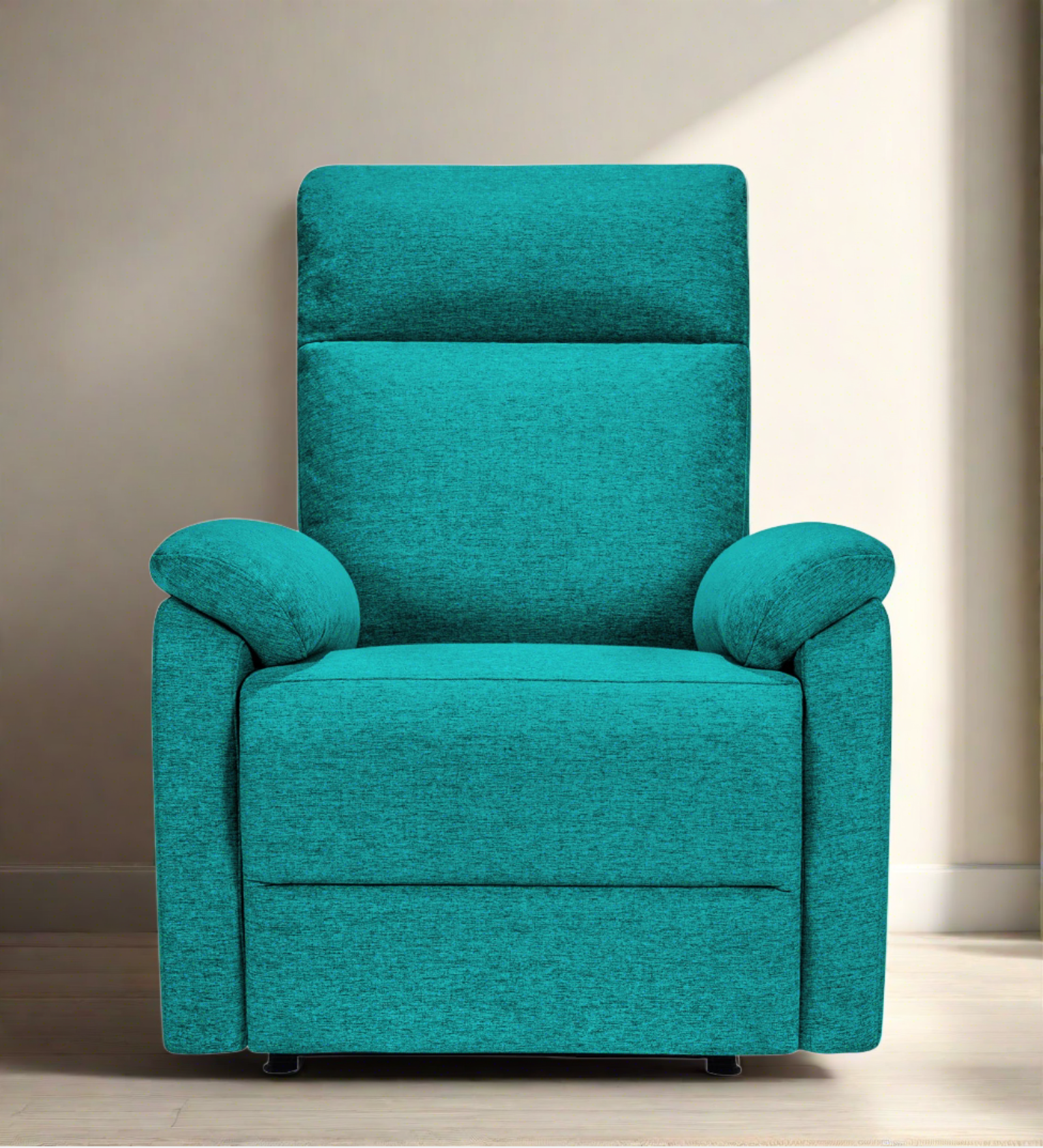 Abby Fabric 1 Seater Manual Recliner In Sea Green Colour - Febonic Living
