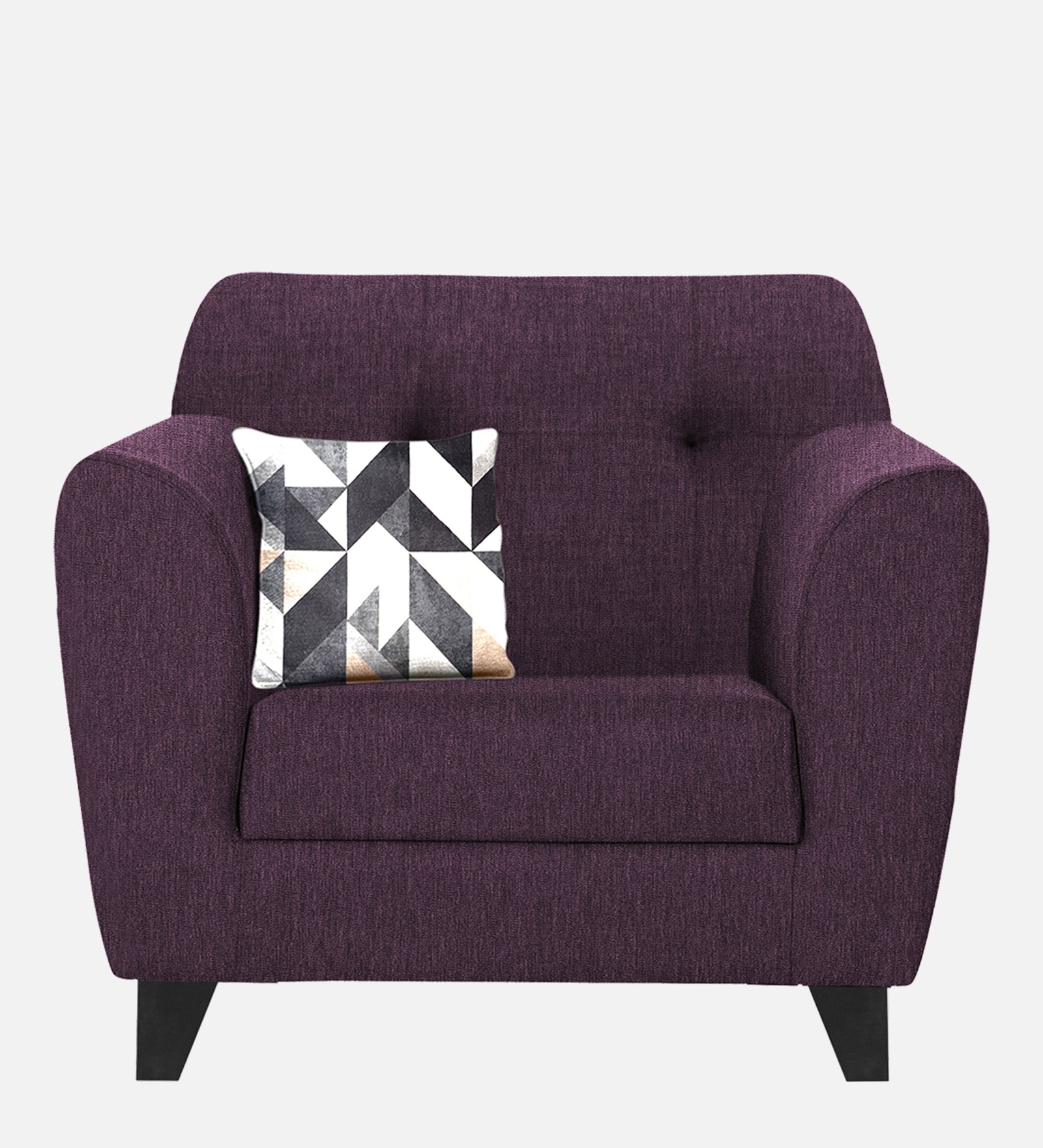Melaan Fabric 1 Seater Sofa In Greek Purple Colour - Febonic Living