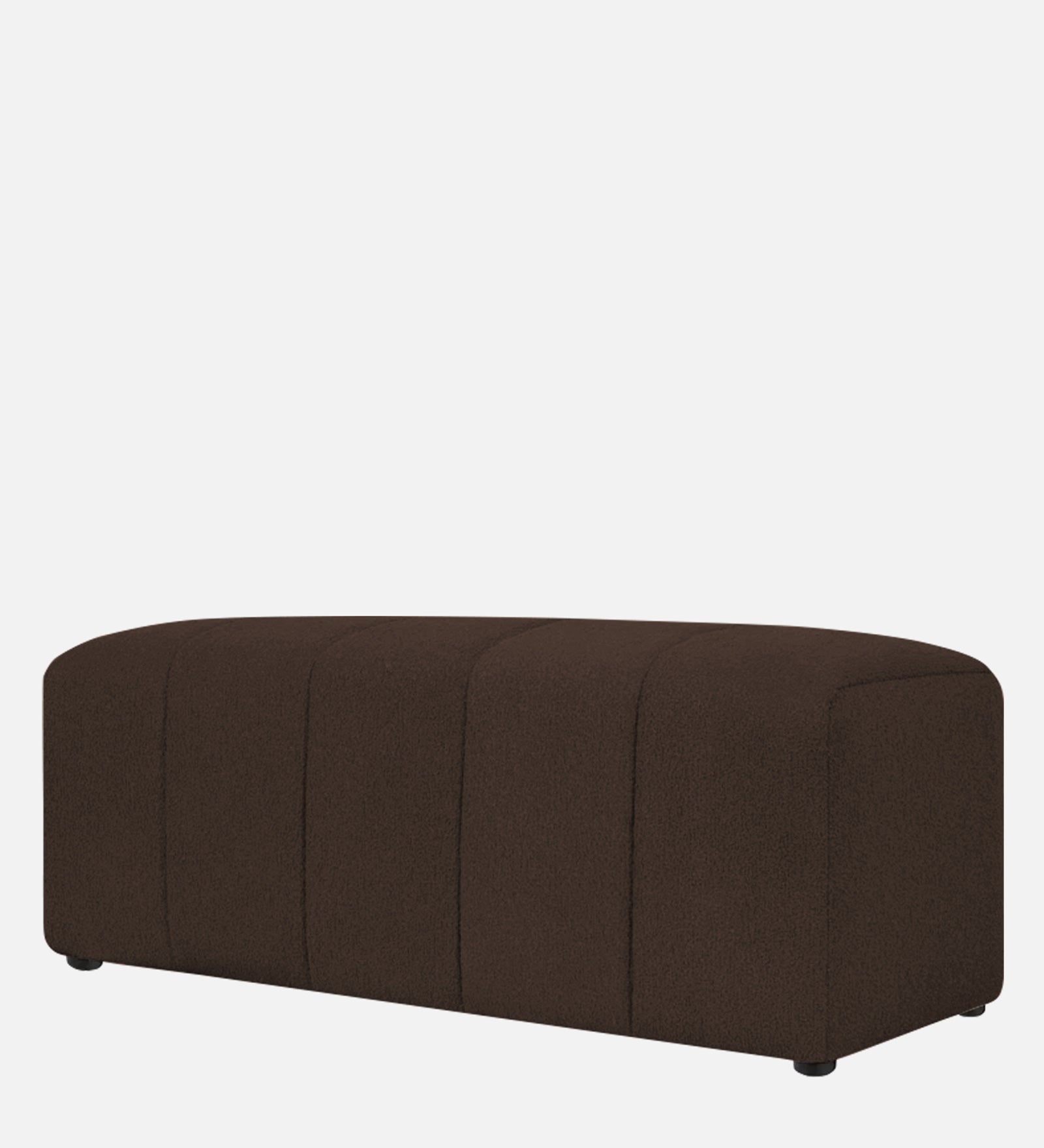 Rexi Boucle Fabric Bench In Bringo Brown Colour - Febonic Living