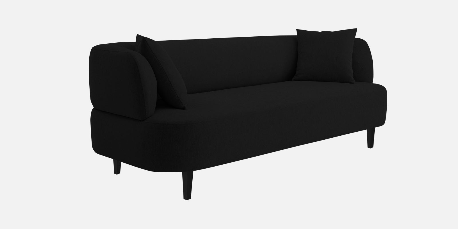 Carson Fabric 3 Seater Sofa In Heather Black Colour - Febonic Living