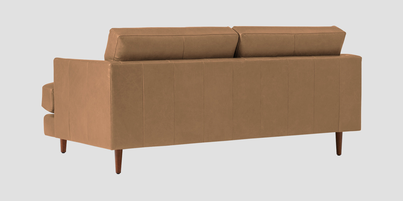 Sterio Leatherette 2 Seater Sofa In Sepia Beige Colour - Febonic Living