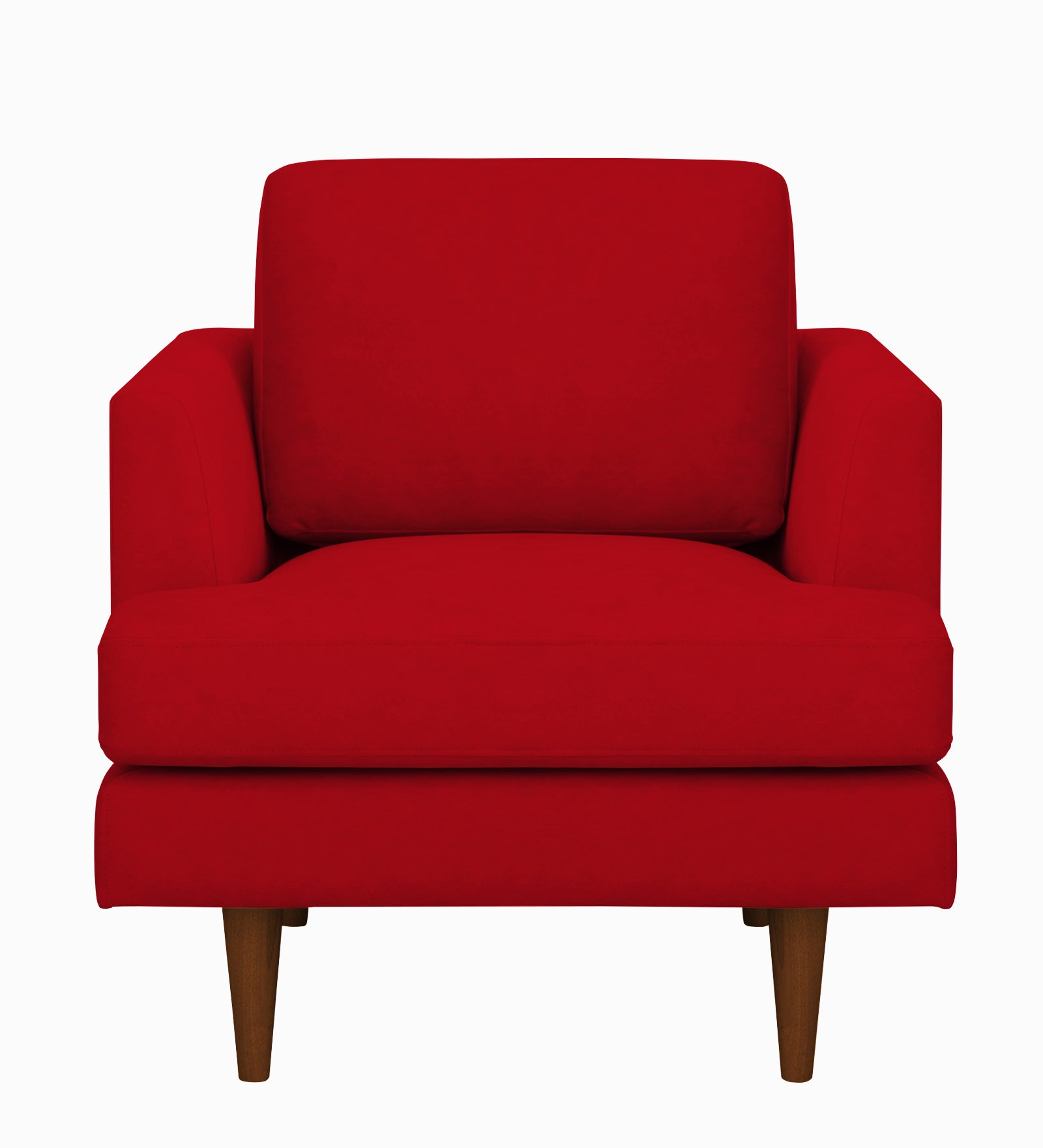 Motra Velvet 1 Seater Sofa In Berry Maroon Colour - Febonic Living