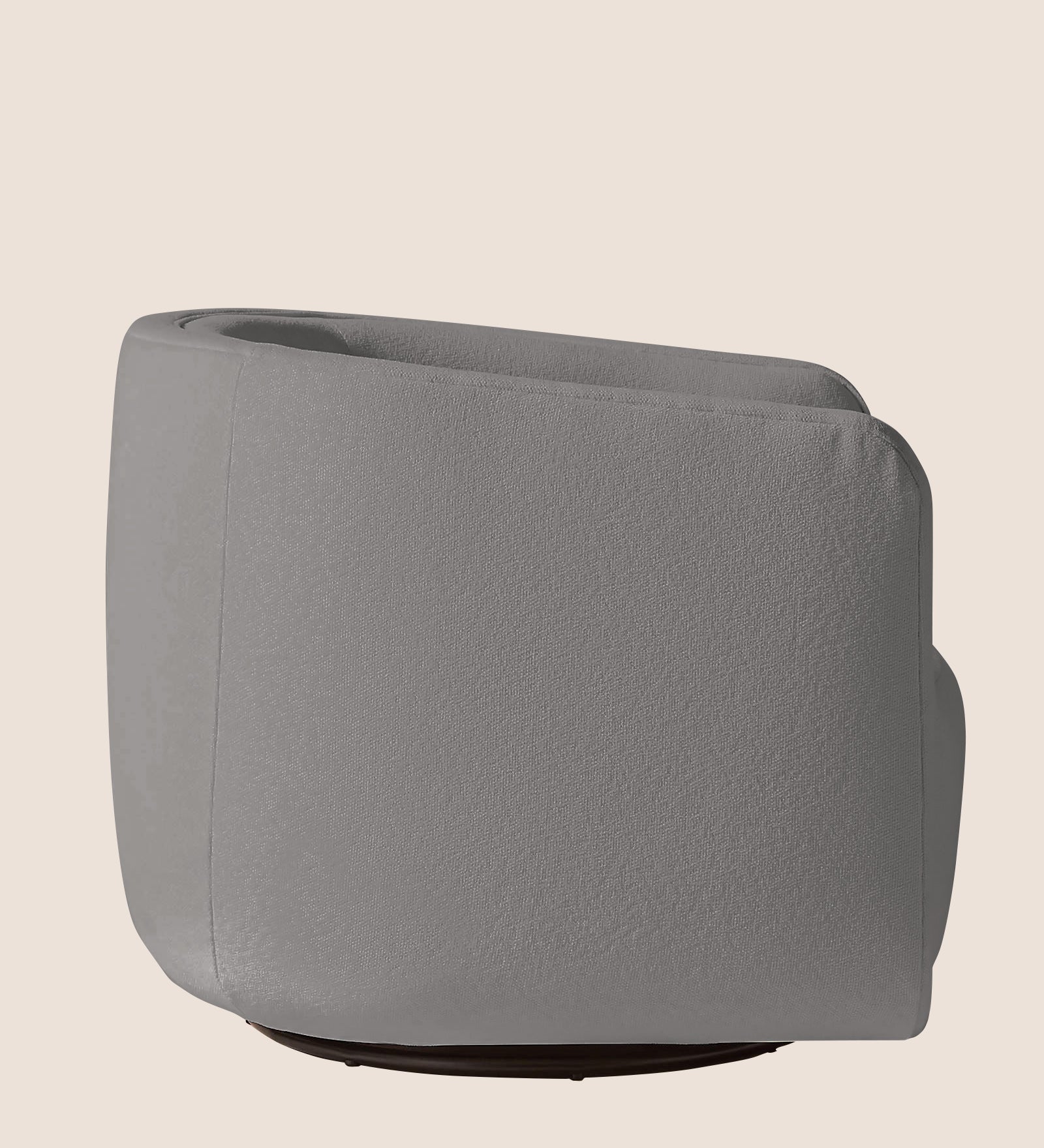 Ria Fabric Swivel Chair in Silver Grey Colour