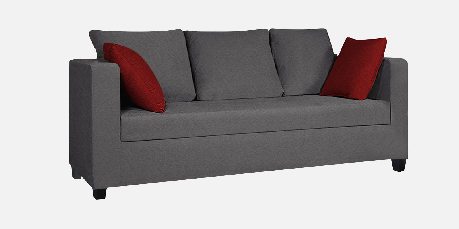 Nuska Fabric 3 Seater Sofa In Sudo Grey Colour - Febonic Living