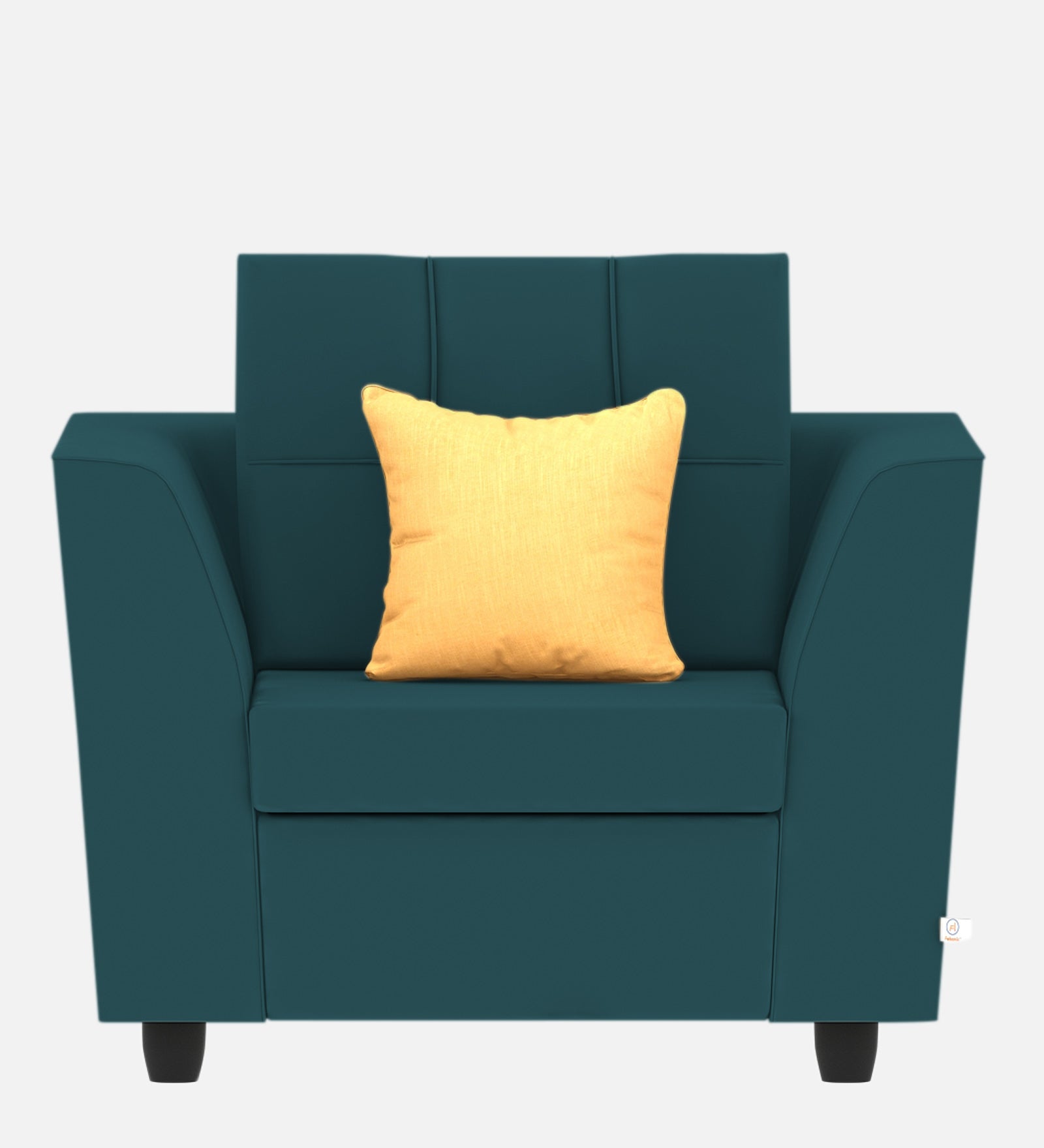 Nestin Velvet 1 Seater Sofa In Arabian Green Colour - Febonic Living