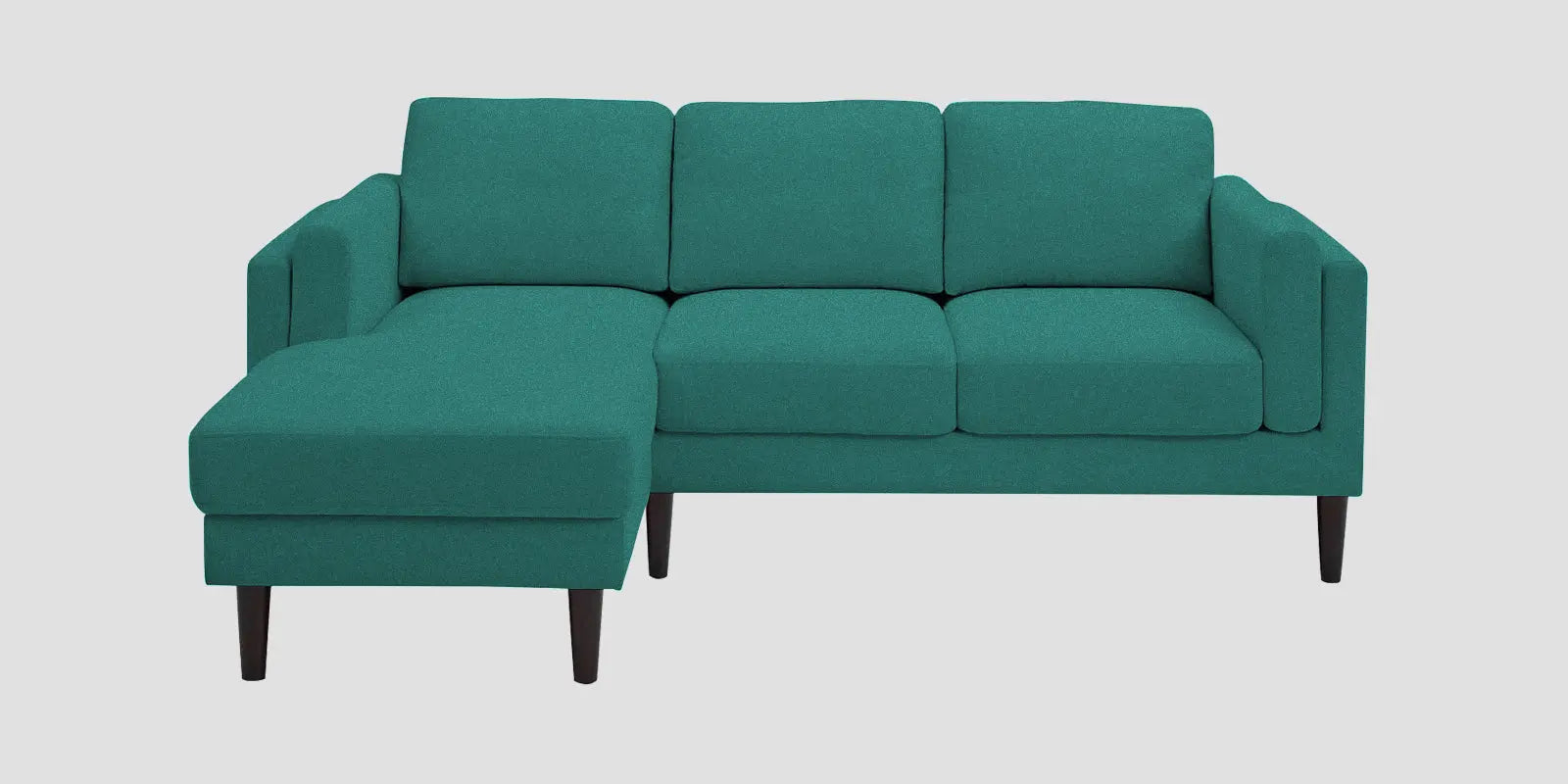 Creata Fabric RHS Sectional Sofa (2+Lounger) In Sea Green Colour Febonic Living