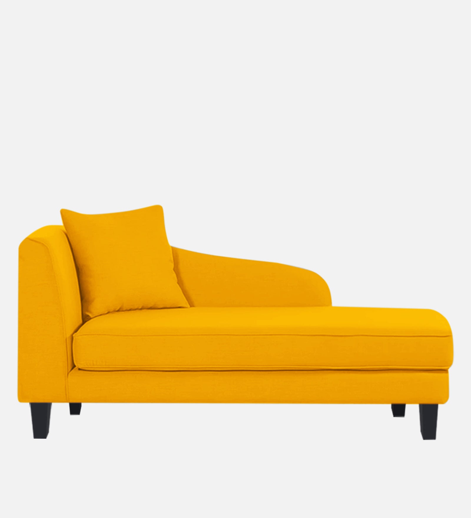 Louis Fabric RHS Chaise Lounger In Bold Yellow Colour - Febonic Living
