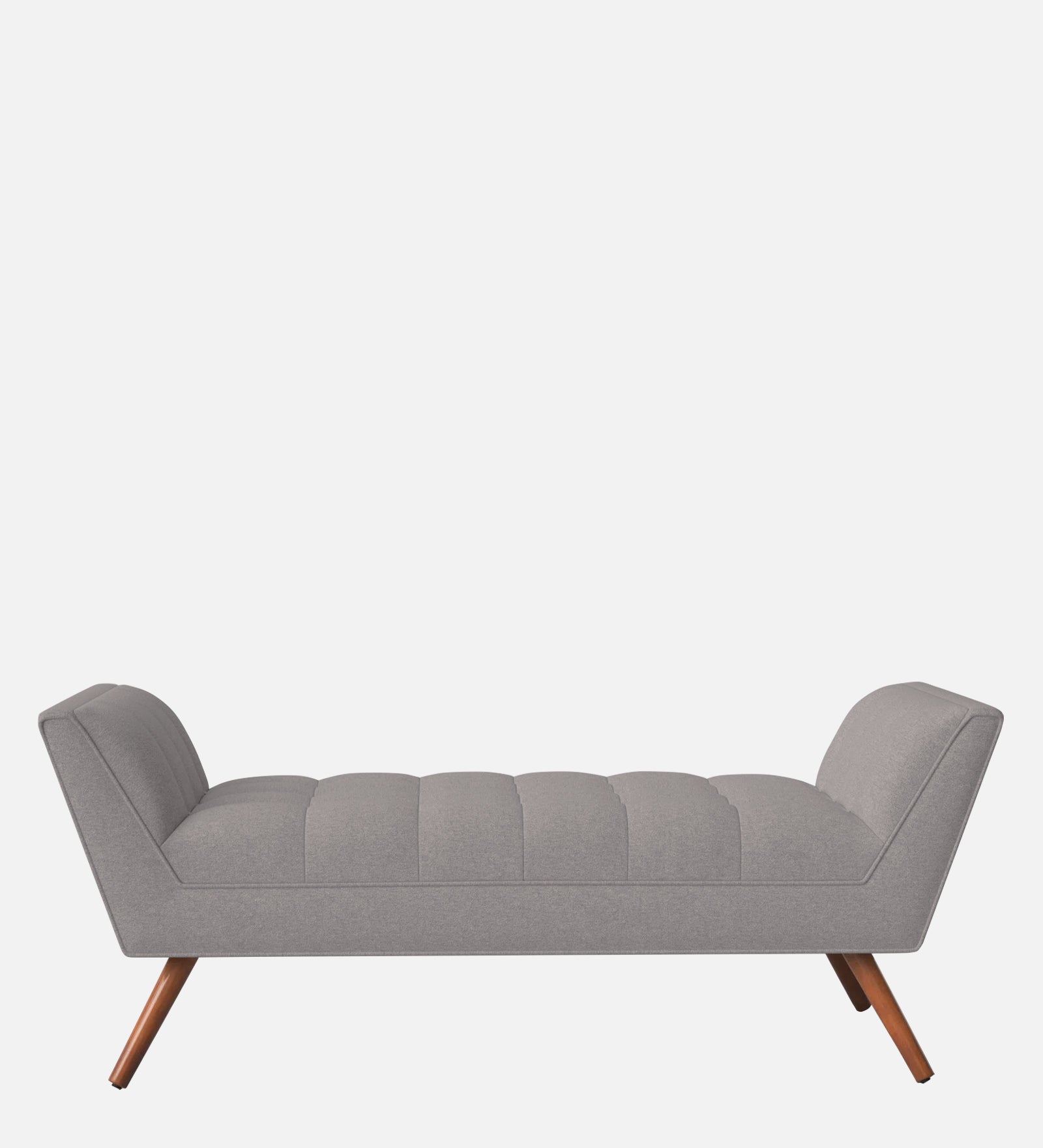Cartes Velvet Bench In Pearl Grey Colour - Febonic Living
