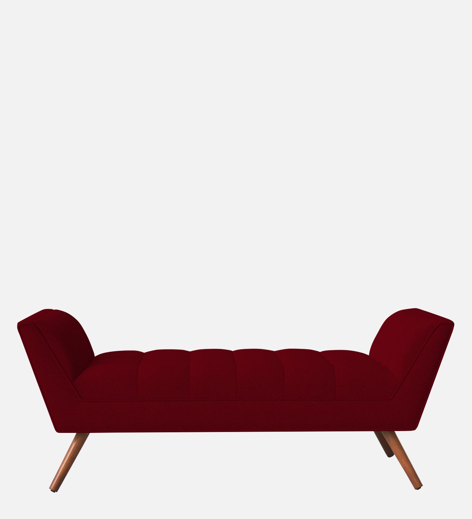 Cartes Velvet Bench In Cherry Red Colour - Febonic Living