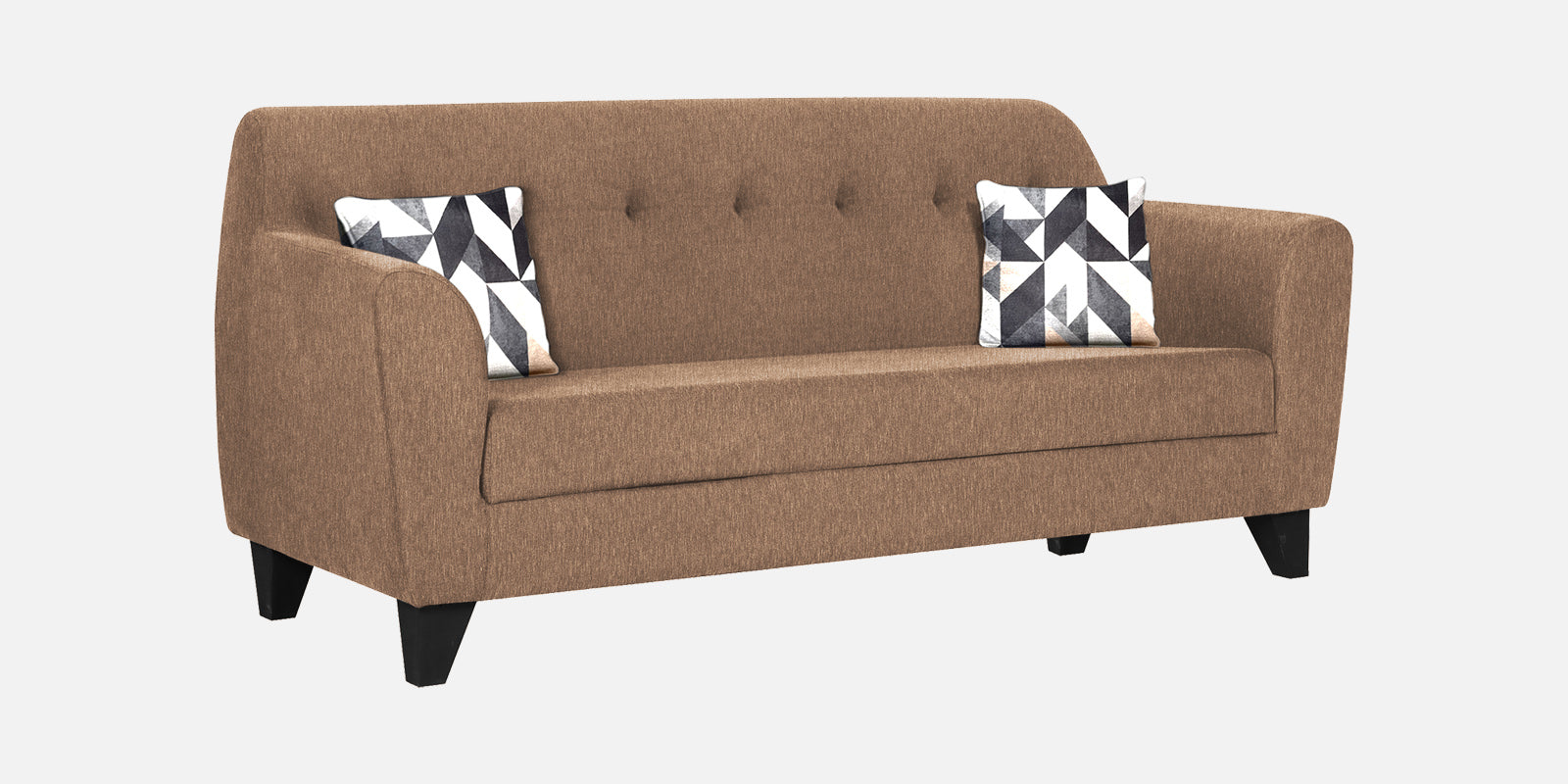 Melaan Fabric 3 Seater Sofa In Cosmic Beige Colour - Febonic Living