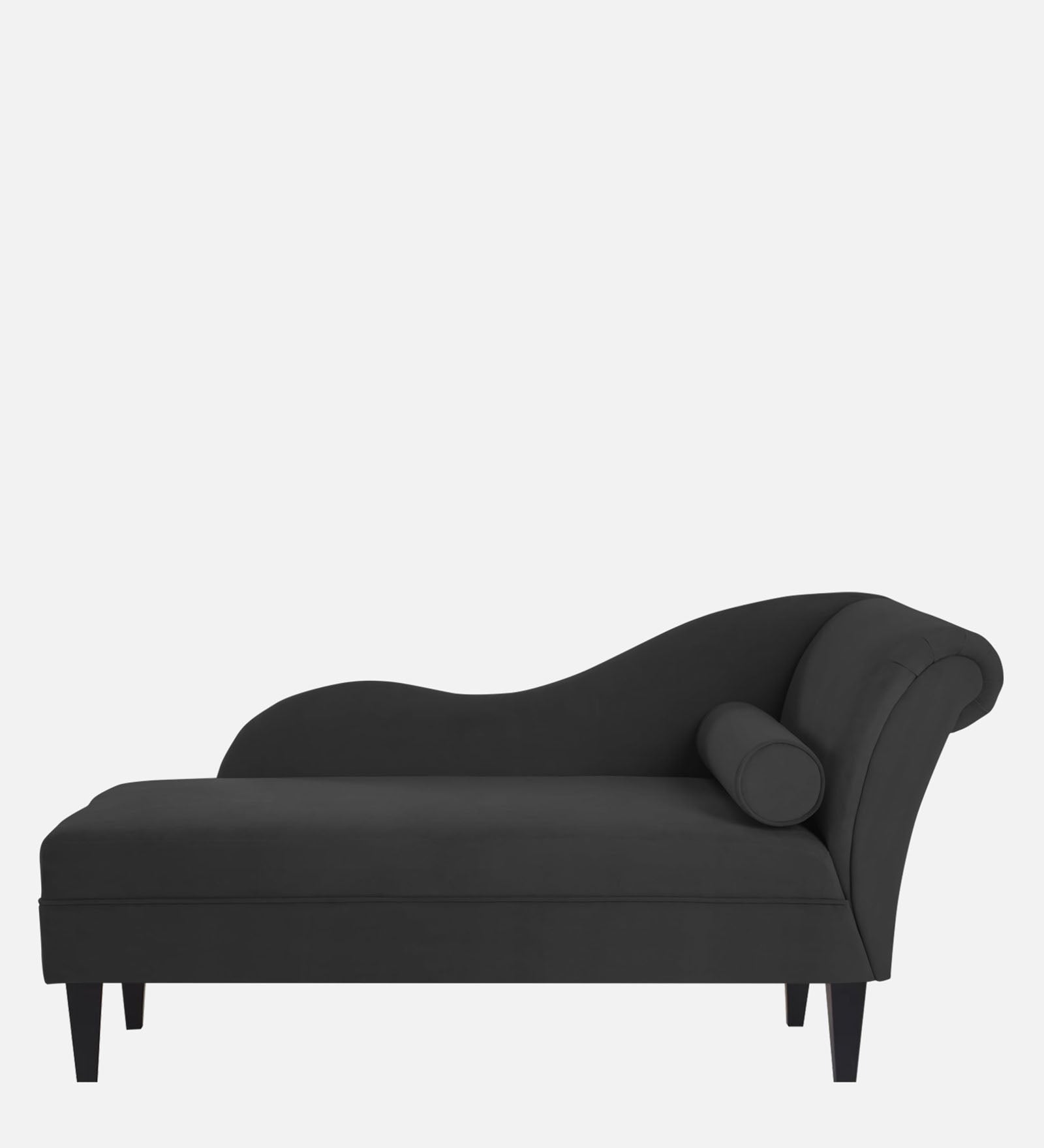 Rana Velvet LHS Chaise Lounger In Hory Grey Colour - Febonic Living
