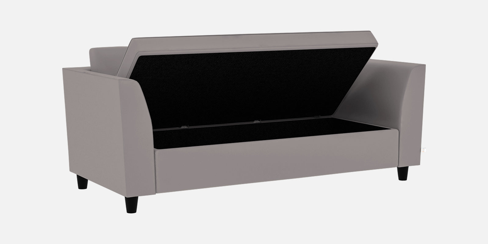 Bristo Velvet 3 Seater Sofa In pearl grey Colour With Storage - Febonic Living