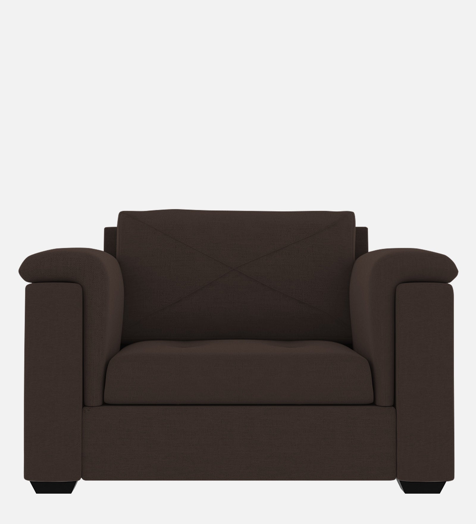 Andres Fabric 1 Seater Sofa In Coco Brown Colour - Febonic Living