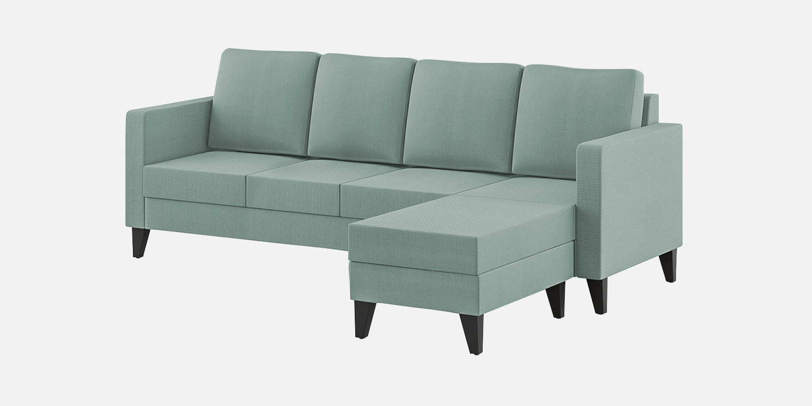 Nori Fabric LHS Sectional Sofa (3+Lounger) In Suka Blue Colour - Febonic Living