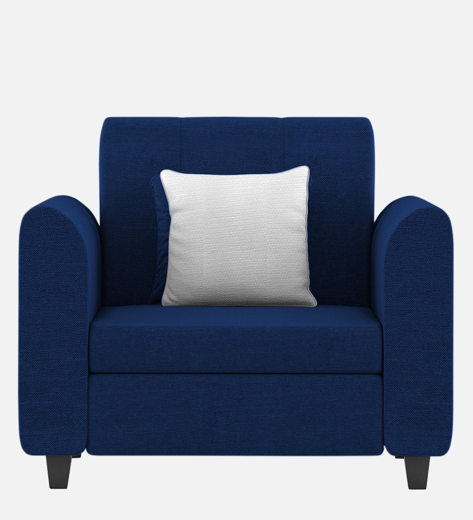 Denmark Fabric 1 Seater Sofa In Royal Blue Colour - Febonic Living